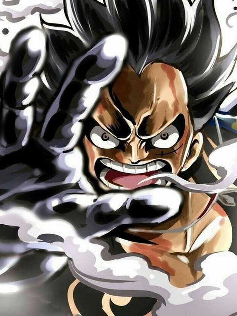 Luffy Gear 4 Raserende Hodeskudd Bakgrunner