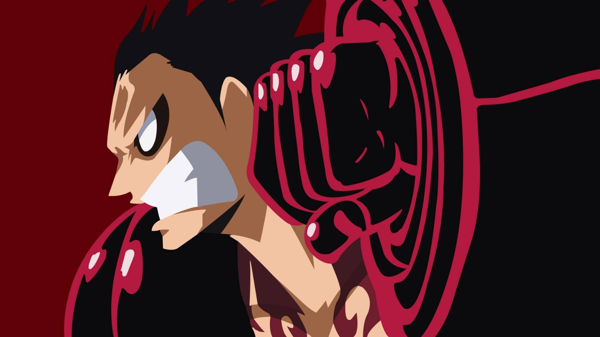 Luffy Gear 4 Vektorkunst Bakgrunner