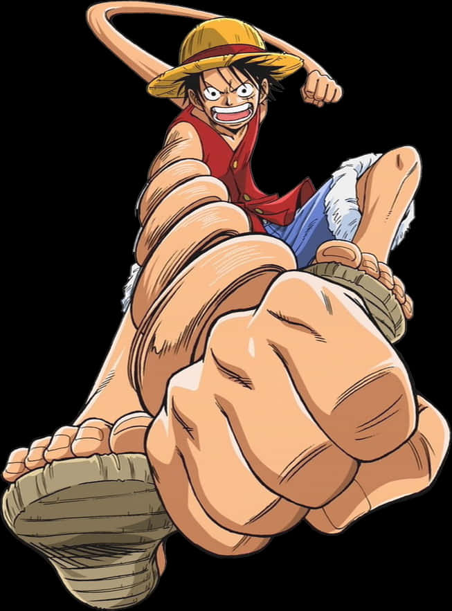 Luffy Gum Gum Attack Bakgrunner