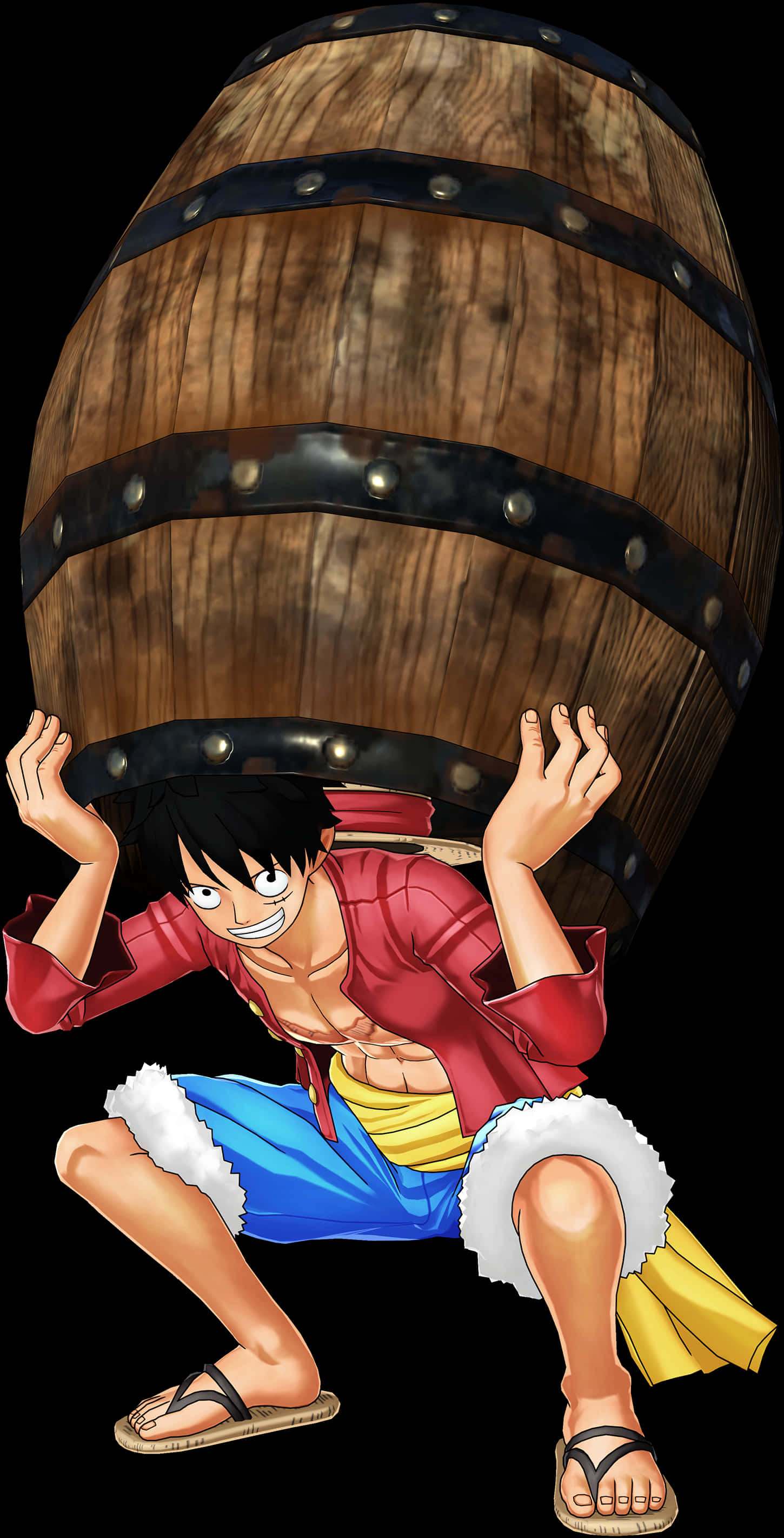 Luffy holder opp en gigantisk tønne Bakgrunner