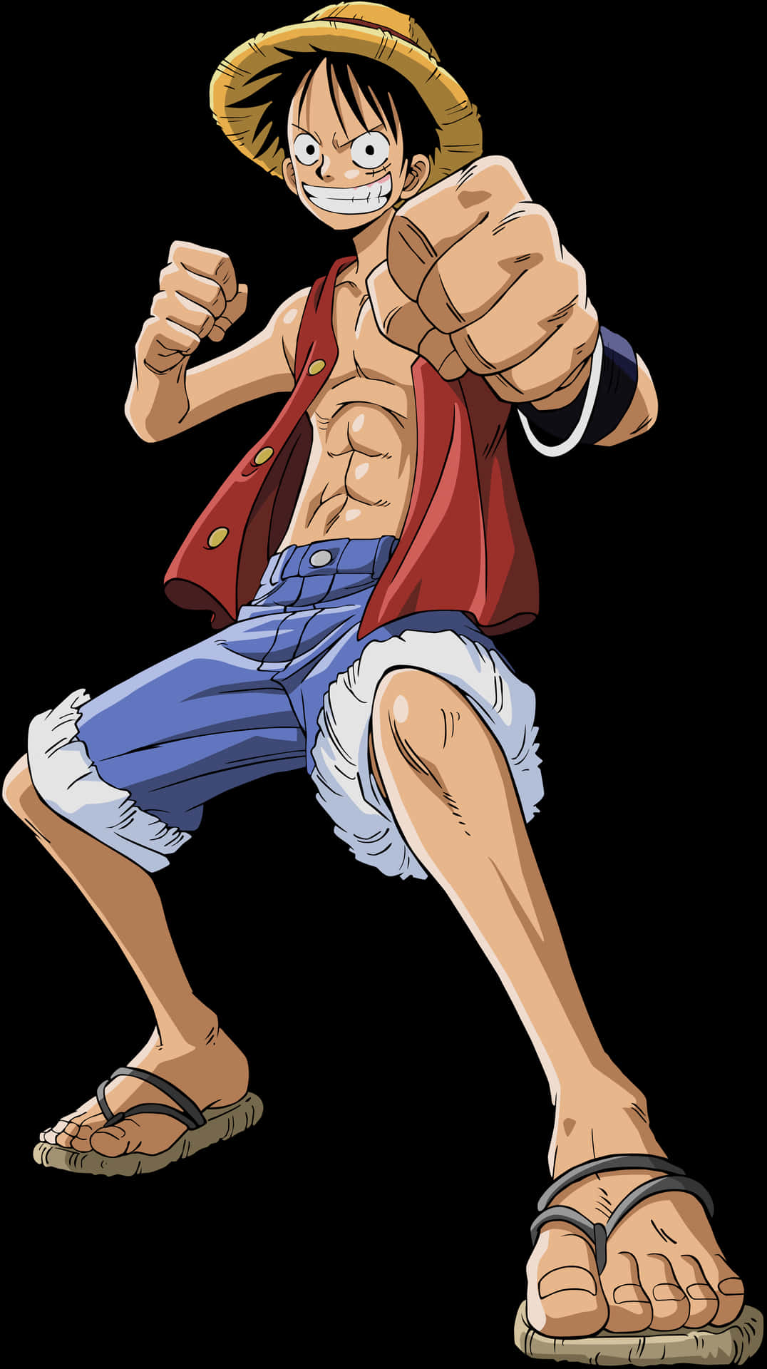 Luffy klar for action One Piece Bakgrunner