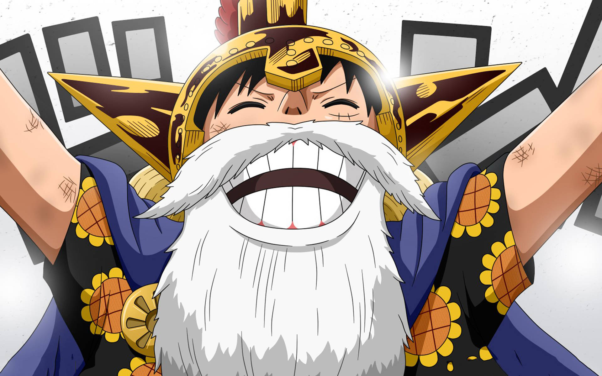 Luffy med hvitt skjegg Bakgrunner