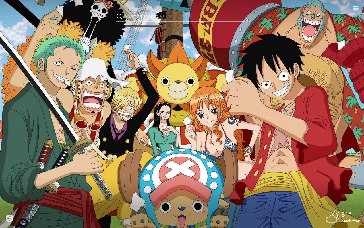 Luffy og Gjengen One Piece Skrivebord Bakgrunner