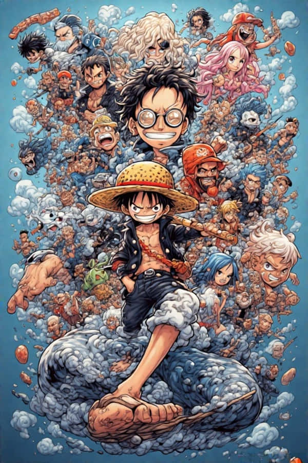 Luffy på Going Merry solnedgang anime Bakgrunner