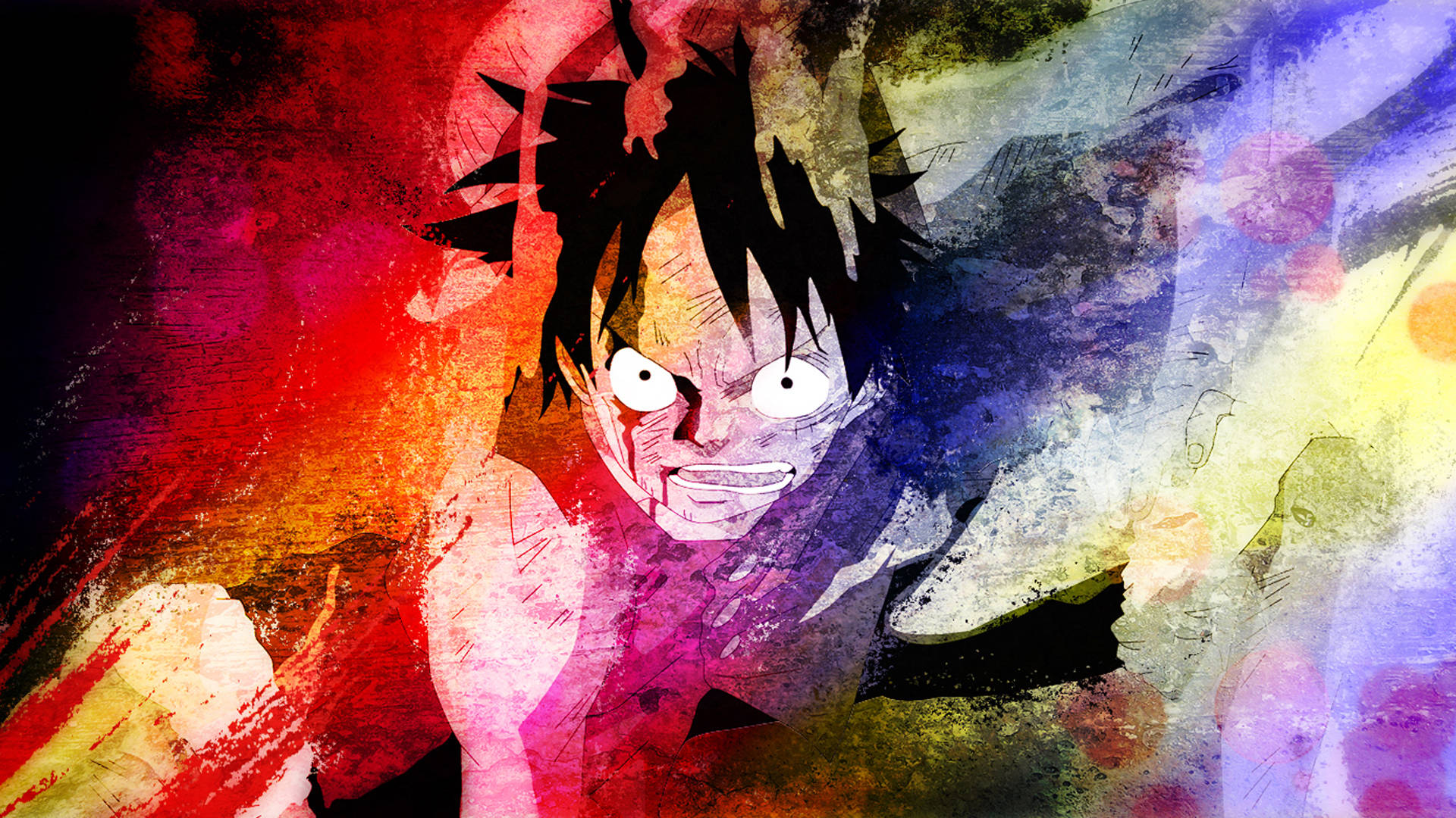 Luffy Pirate King fargerik bakgrunn