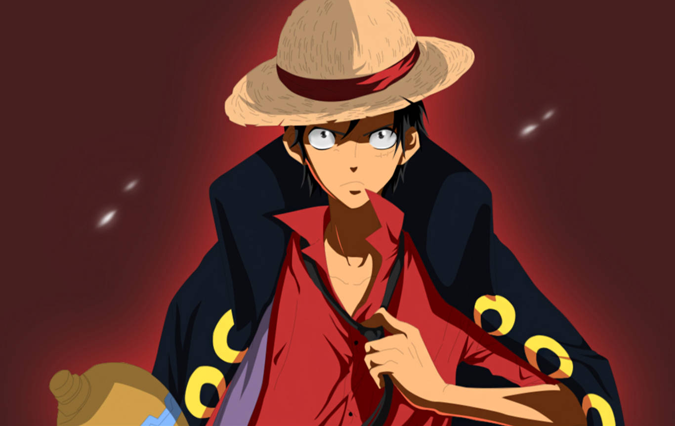 Luffy røde og svarte klær