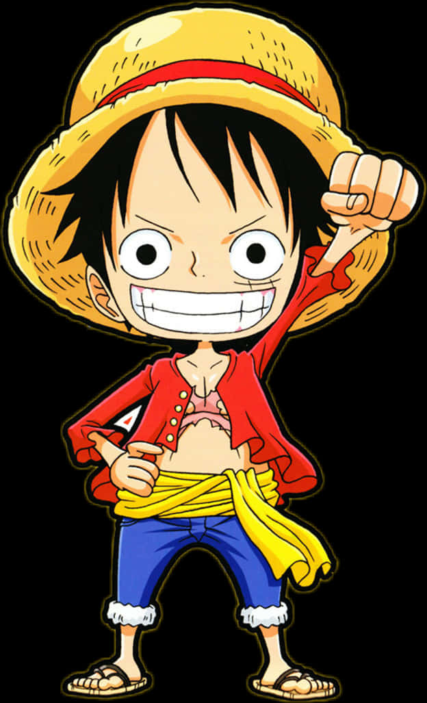 Luffy_ Stråhatt_ Positur Bakgrunner