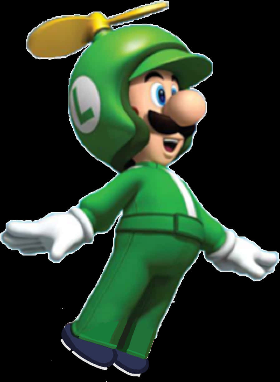 Luigi i Propellerdrakt Bakgrunner