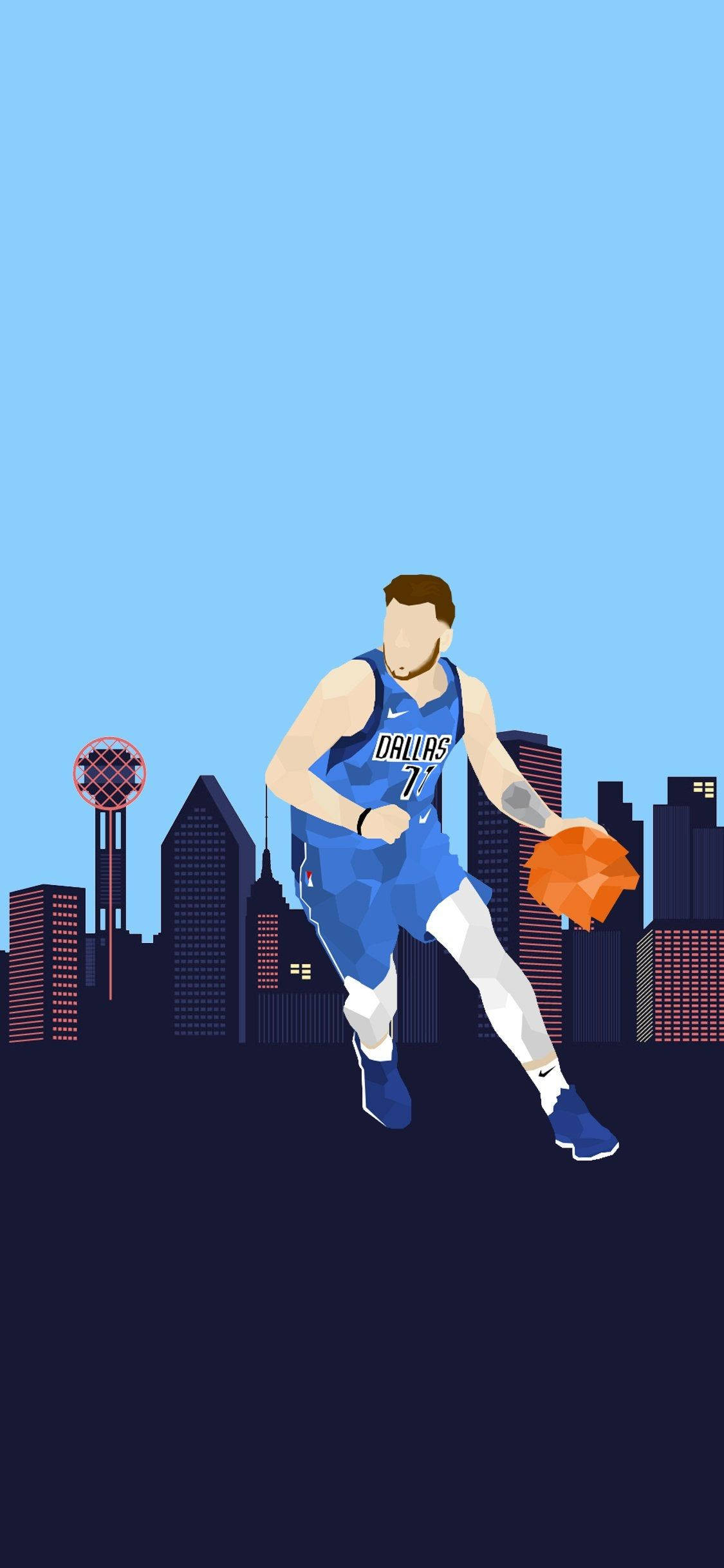 Luka Doncic vektorkunst Bakgrunner