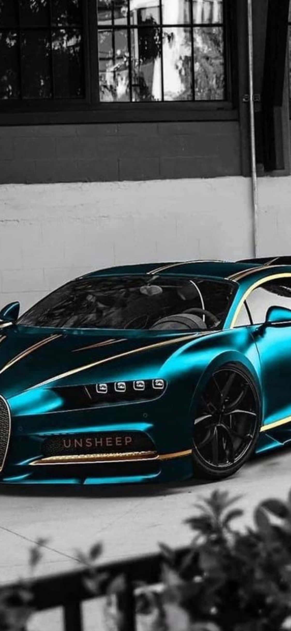 Luksuriøs Bugatti kombinert med moderne iPhone Xs Bakgrunner