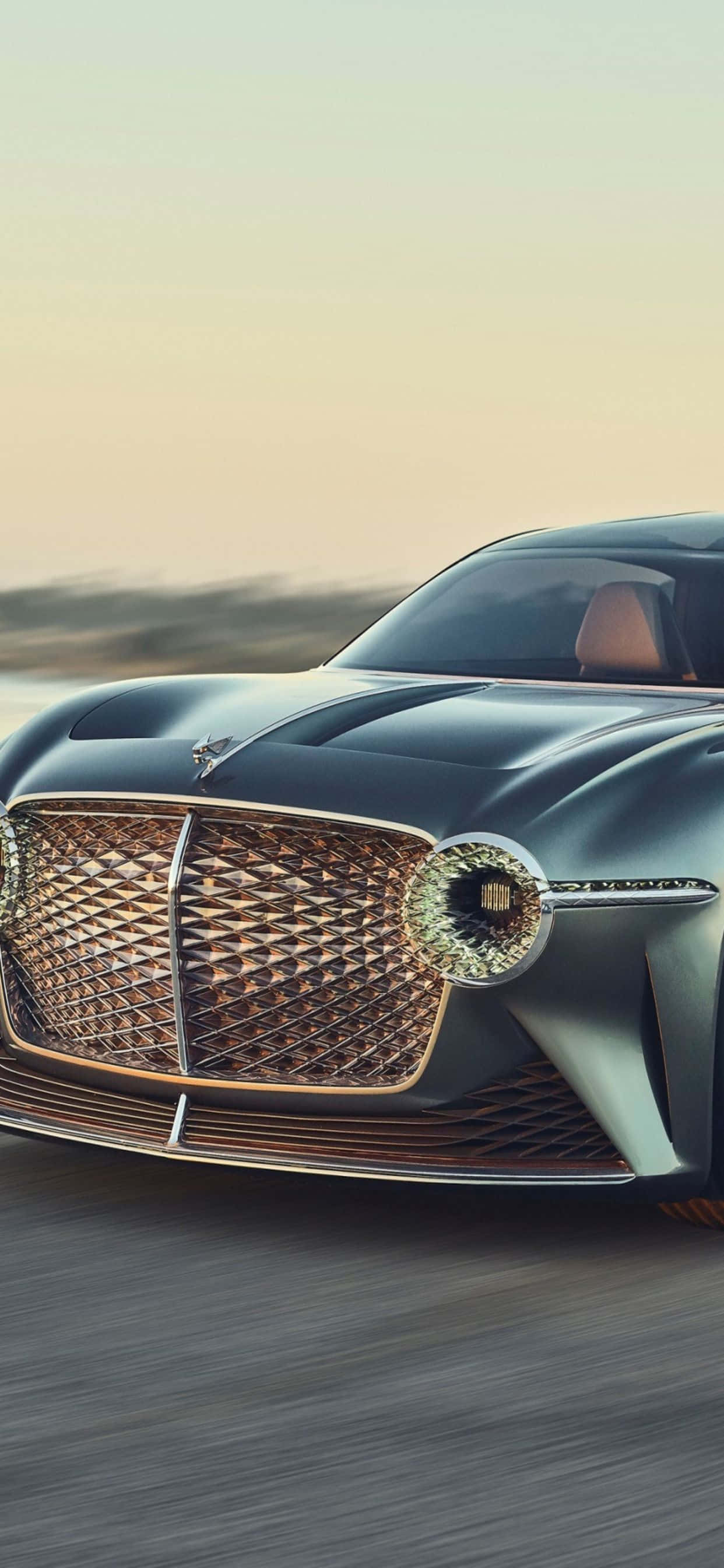 Luksus - iPhone XS Max i en Bentley Bakgrunner
