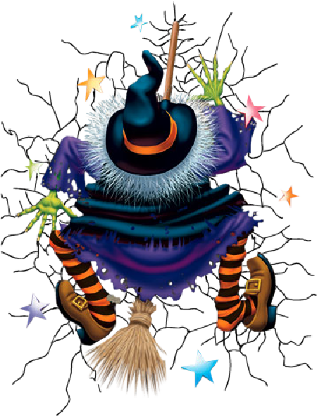 Lun heks krasjer Halloween-grafikk Bakgrunner