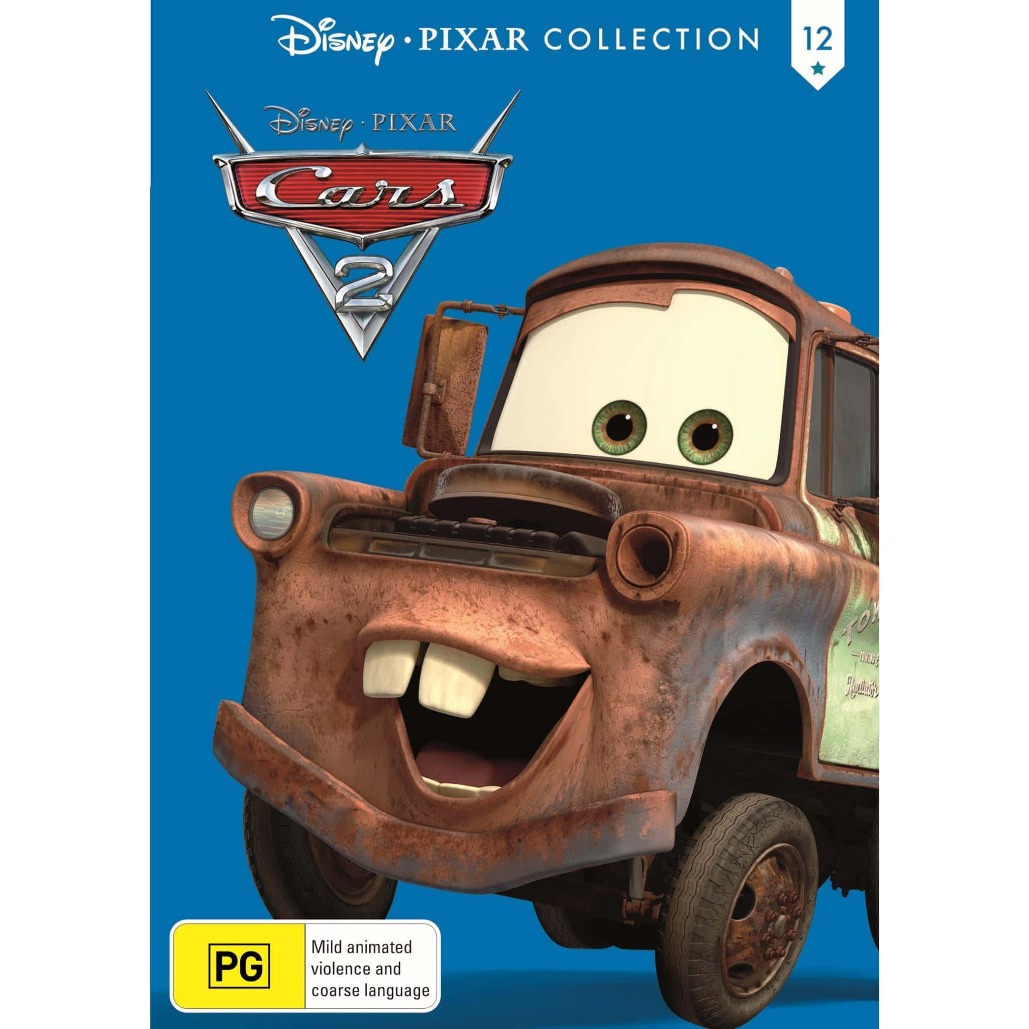 Lynet McQueen og Mater som kjører racing langs motorveien i Cars 2 Bakgrunner