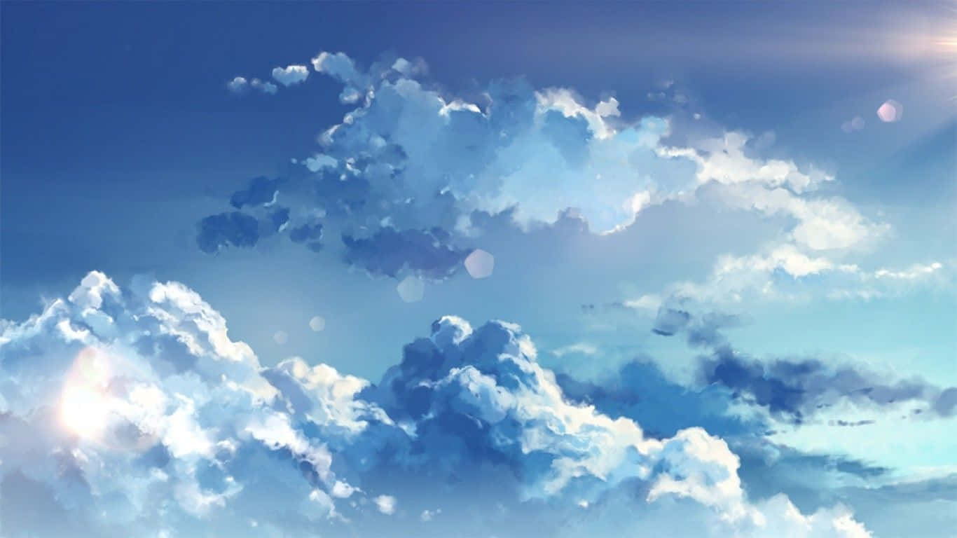Lys blå estetisk himmel laptop Bakgrunner