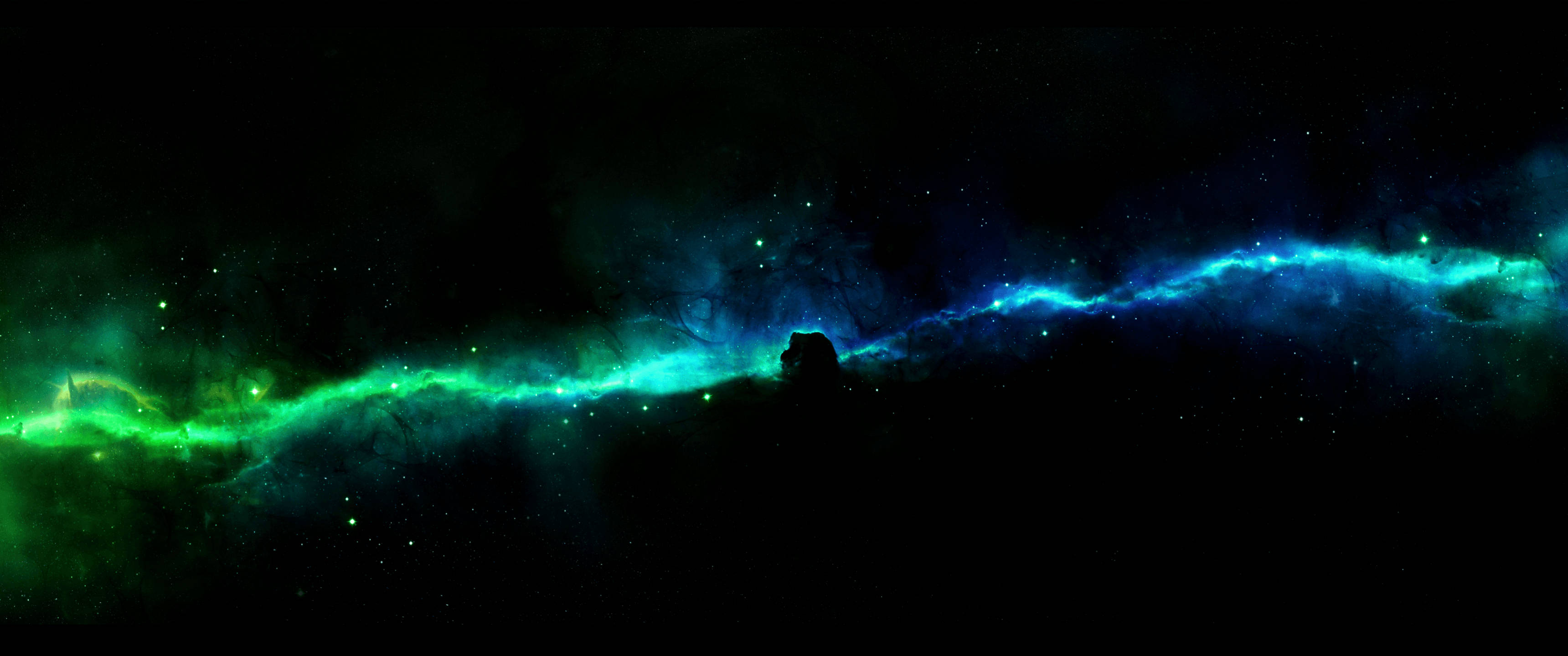 Lys blå og grønn galakse Bakgrunner