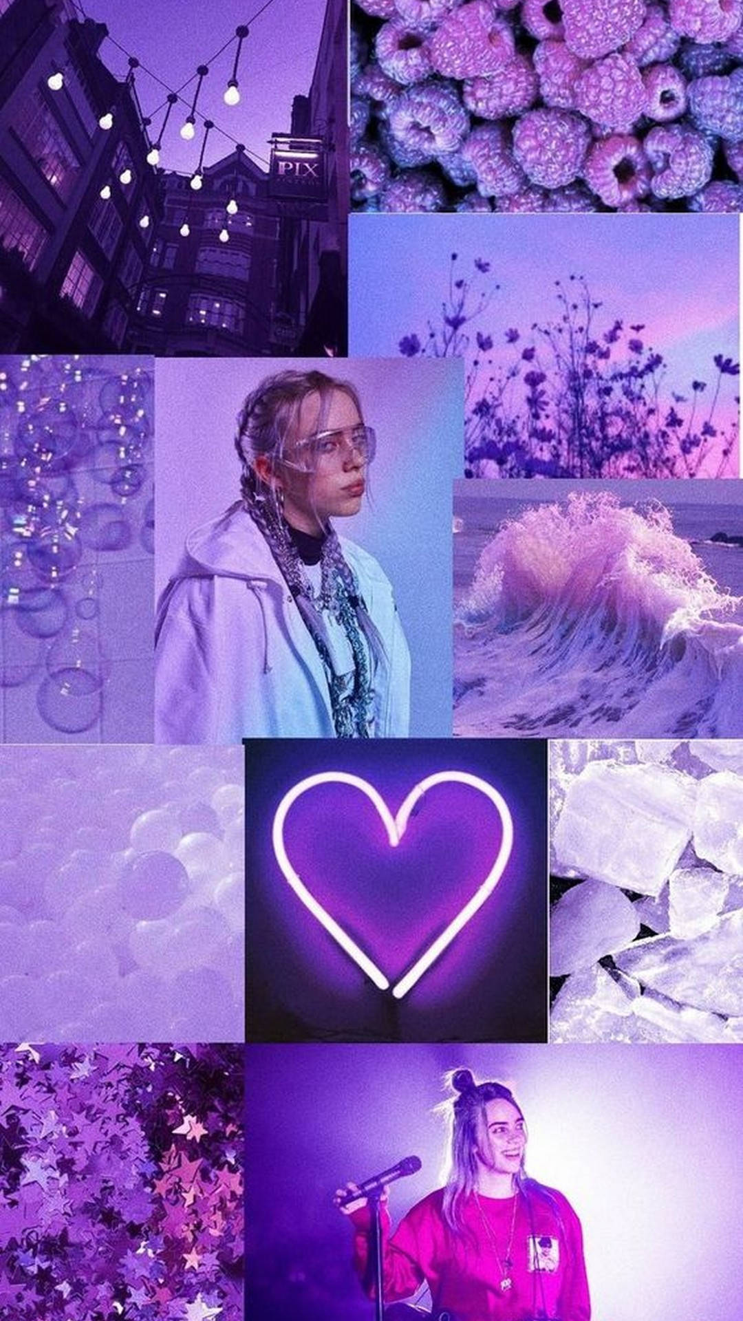 Lys lilla estetisk Billie Eilish Bakgrunner