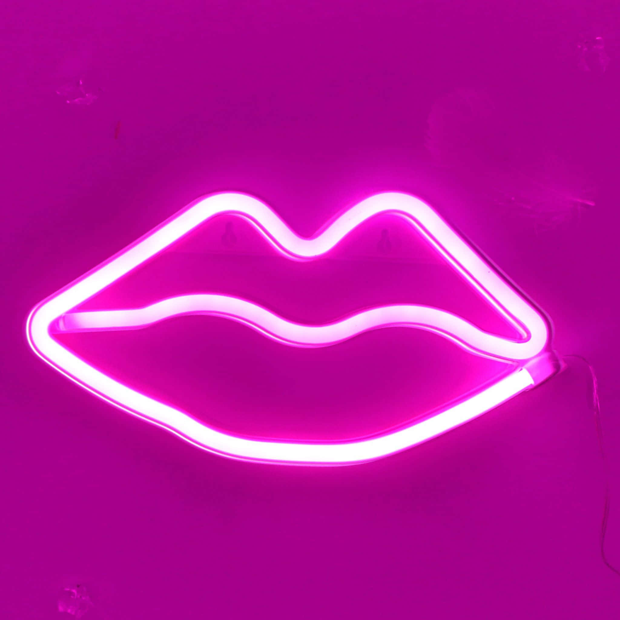 Lys opp dagen din med Neon Pink Aesthetic Bakgrunner
