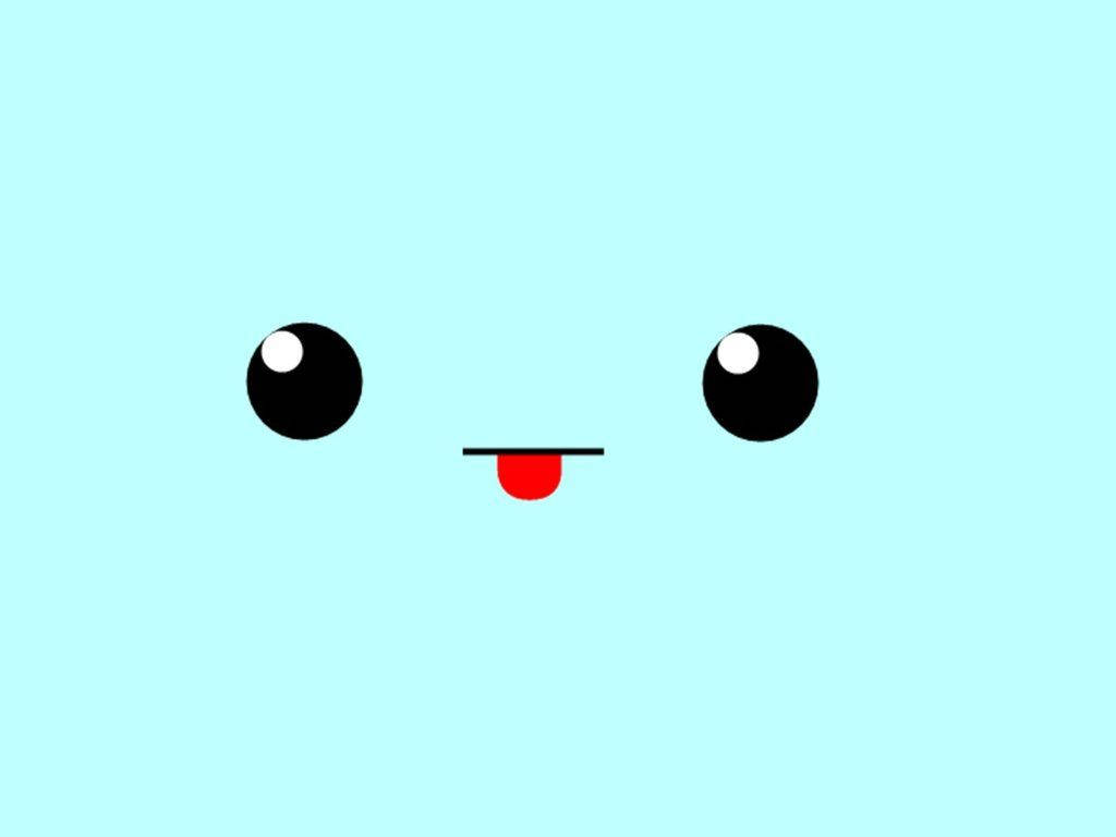 Lyse opp dagen med et pastellblått kawaii-ansikt Bakgrunner
