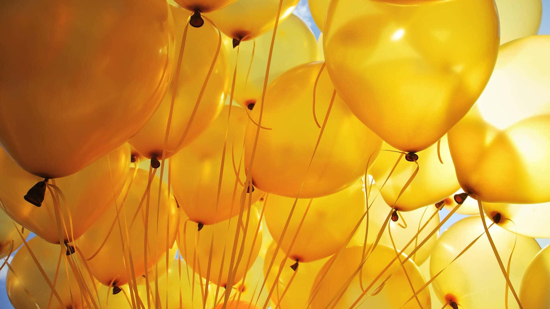 Lysegule ballonger Bakgrunner