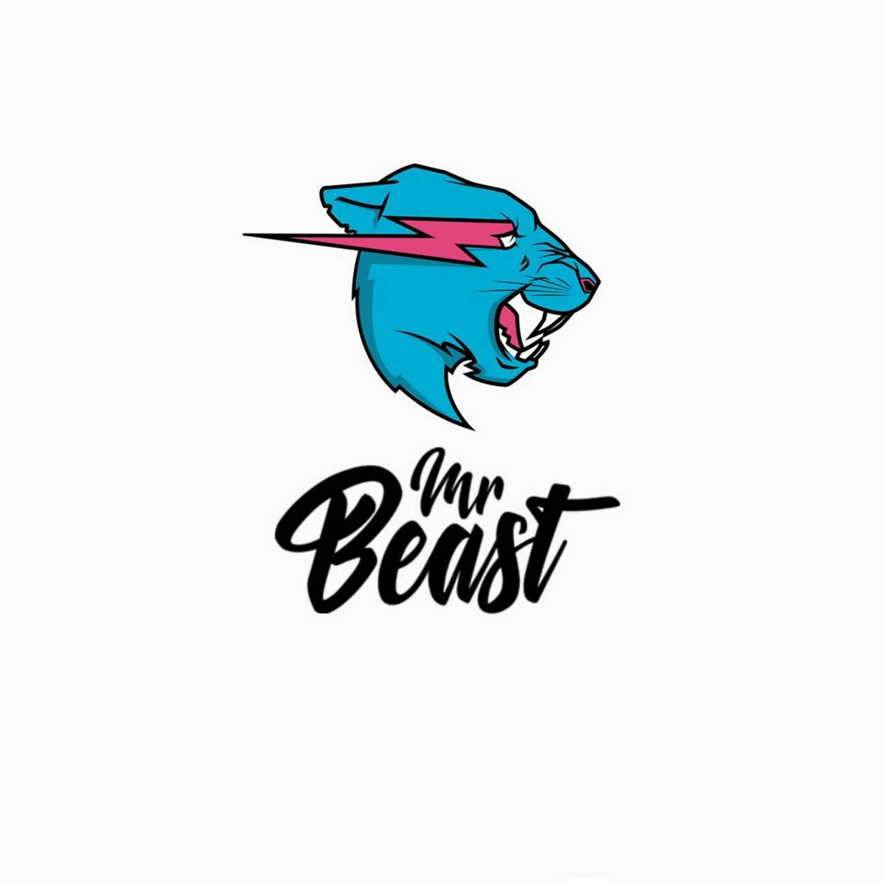 Lyst og iøynefallende Mr Beast-logo og ordmerke Bakgrunner