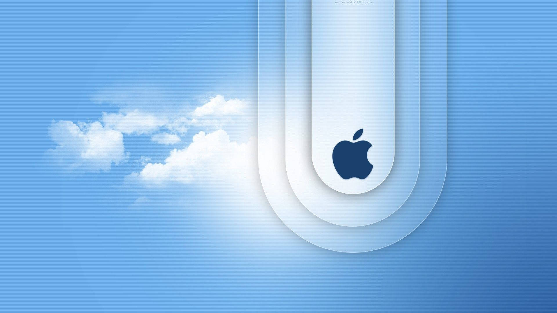 MacBook Air Logo i Skyer Bakgrunner