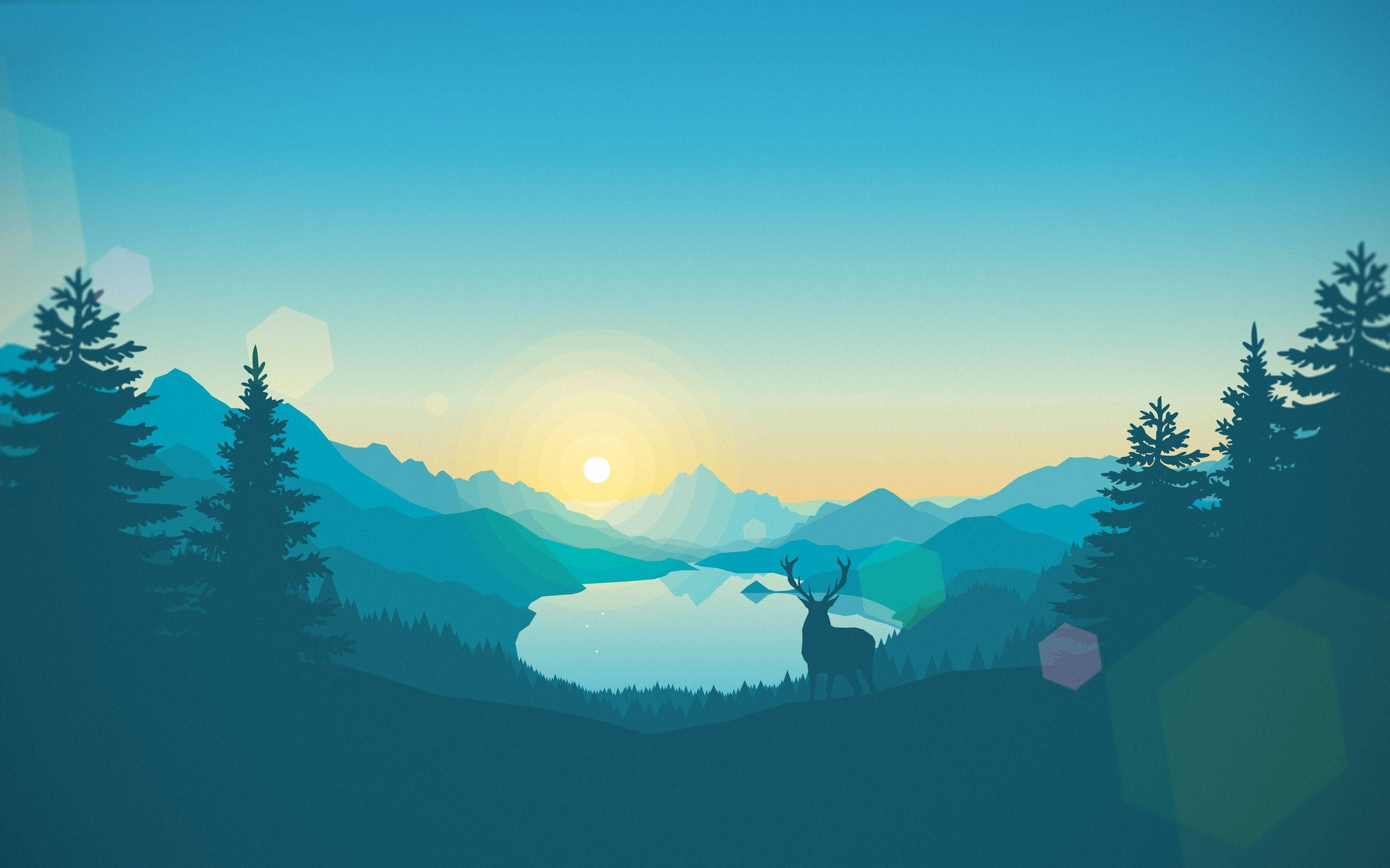 MacBook Pro Firewatch Soloppgang Bakgrunner