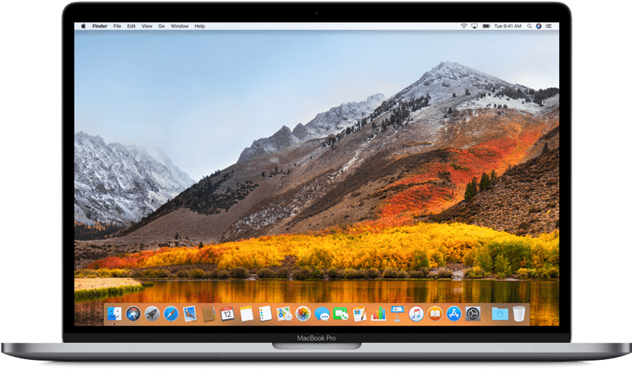 MacBook Pro med fjellbakgrunn Bakgrunner