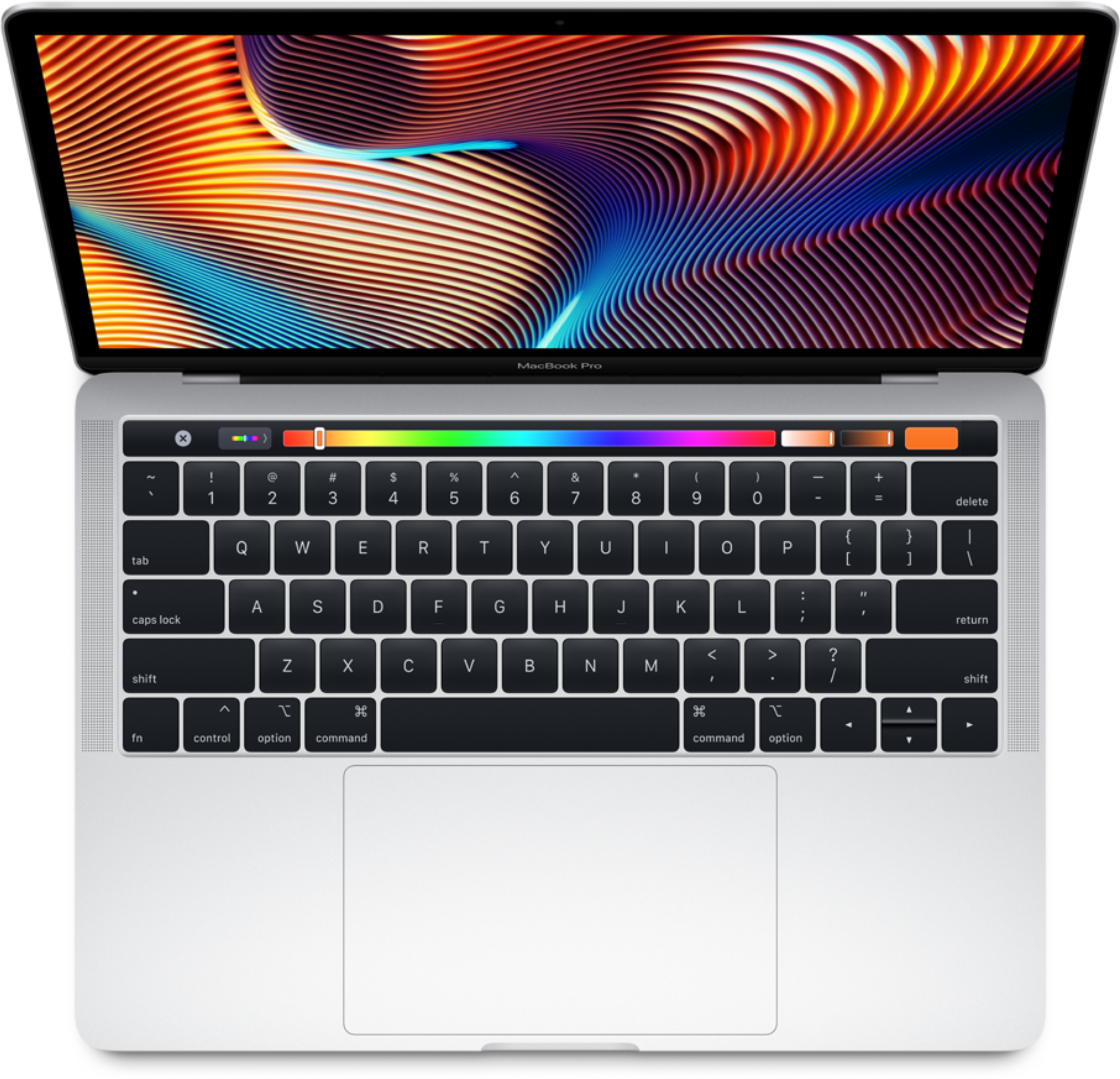 MacBook Pro med Touch Bar sett ovenfra Bakgrunner