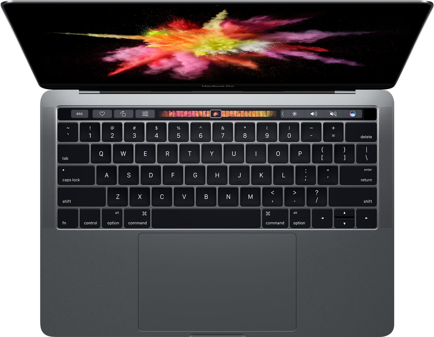 MacBook Pro med Touch Bar sett ovenfra Bakgrunner