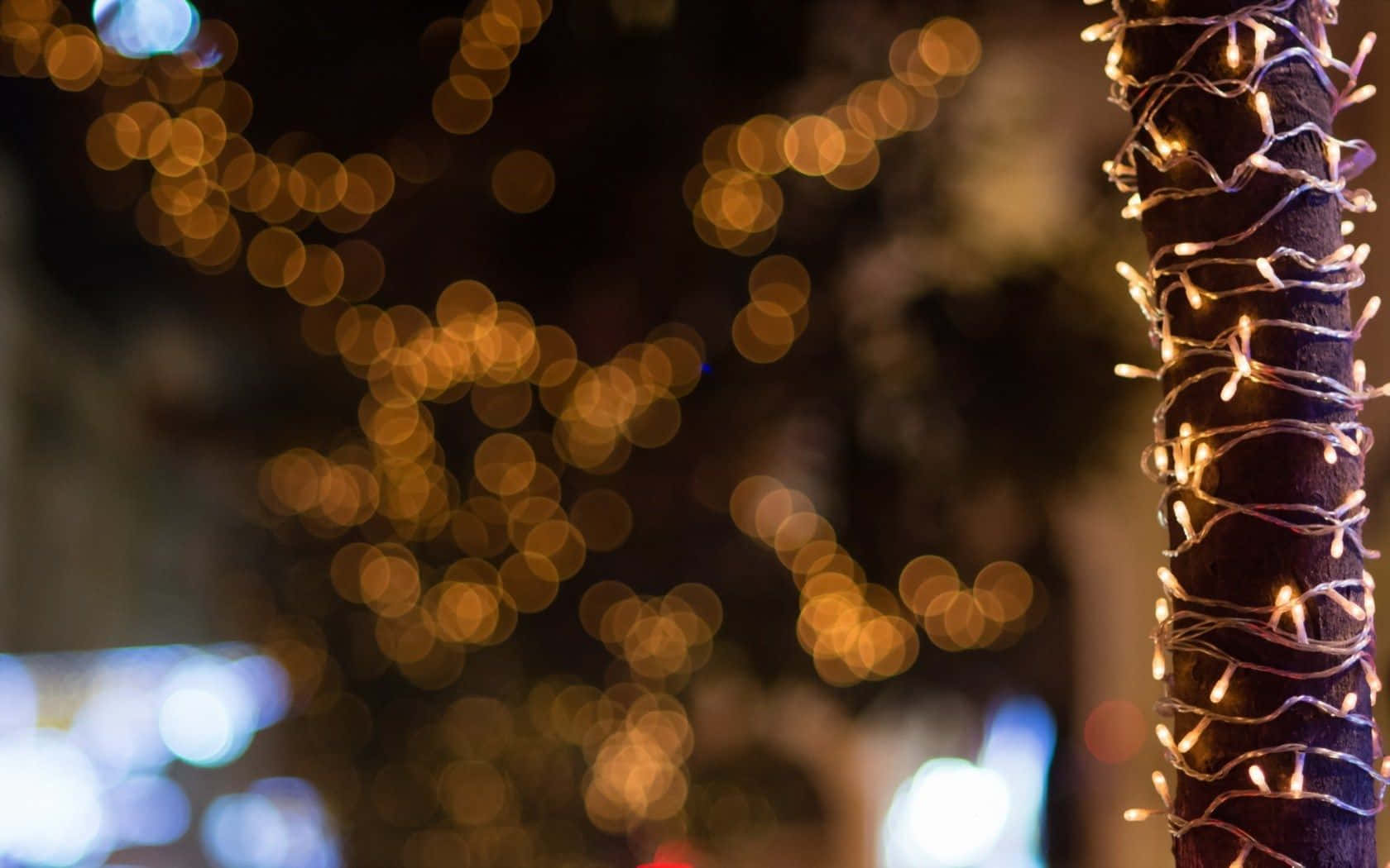 Magisk glød fra julelysdekorasjoner Bakgrunner