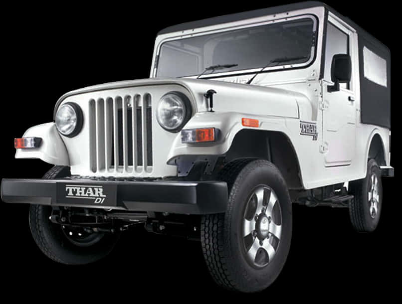 Mahindra Thar D I Hvit S U V Bakgrunner
