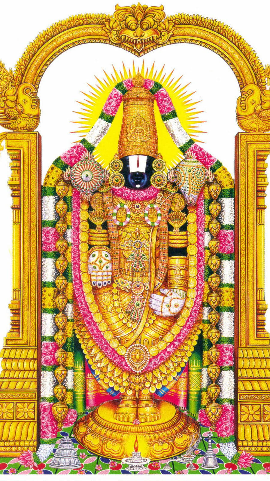 Majestetisk bilde av Venkateswara Swamy Bakgrunner