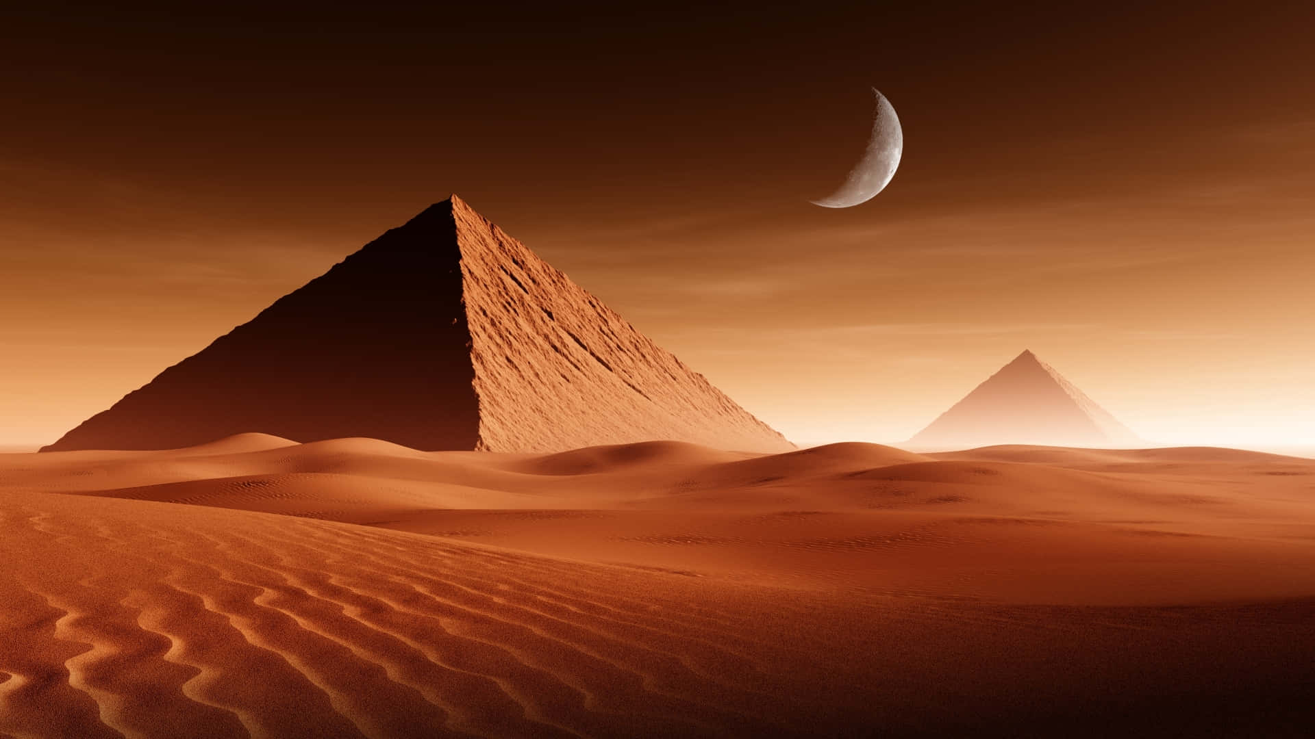 Majestetisk utsikt over de store pyramidene i Giza i Egypt Bakgrunner