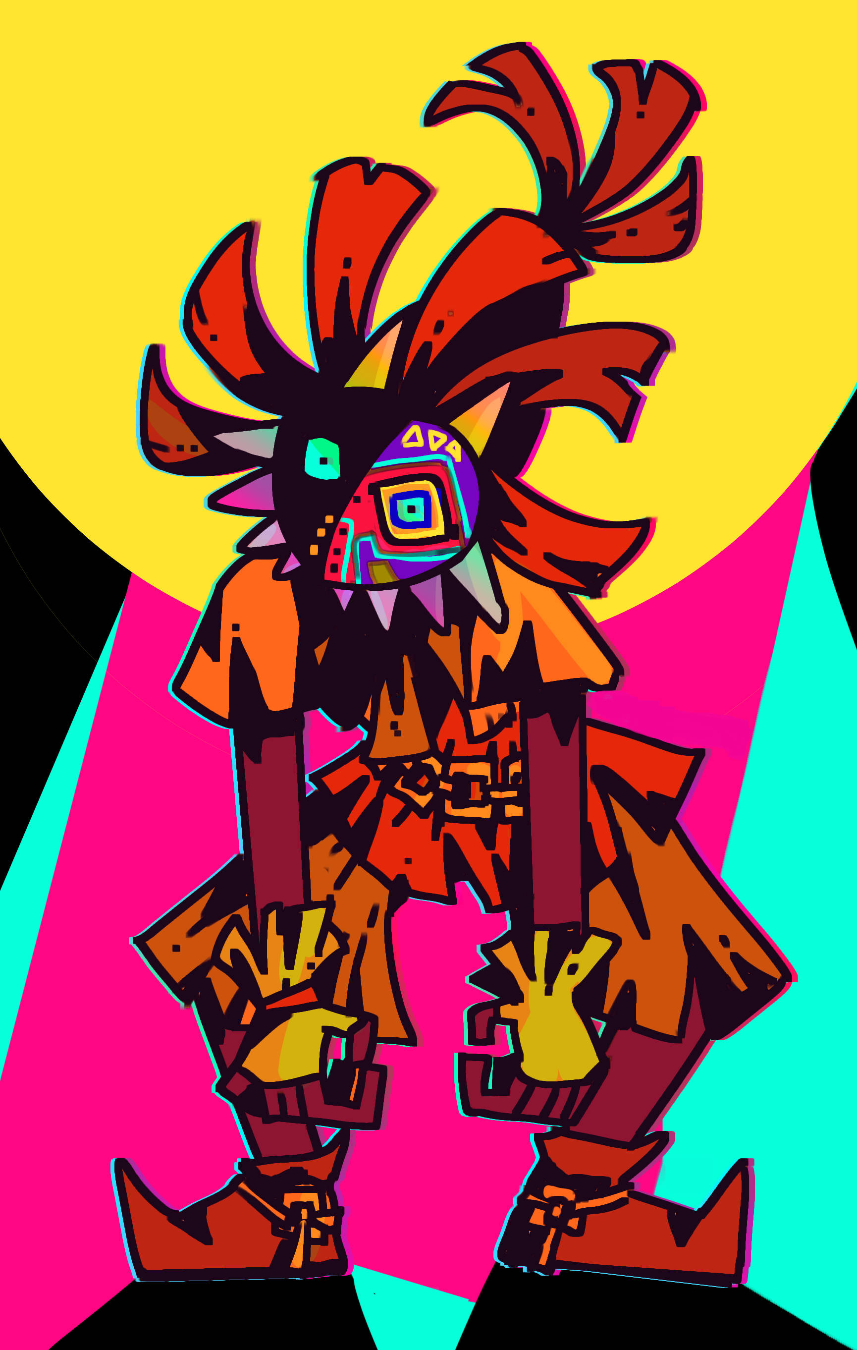Majora's Mask Pop Art Bakgrunner