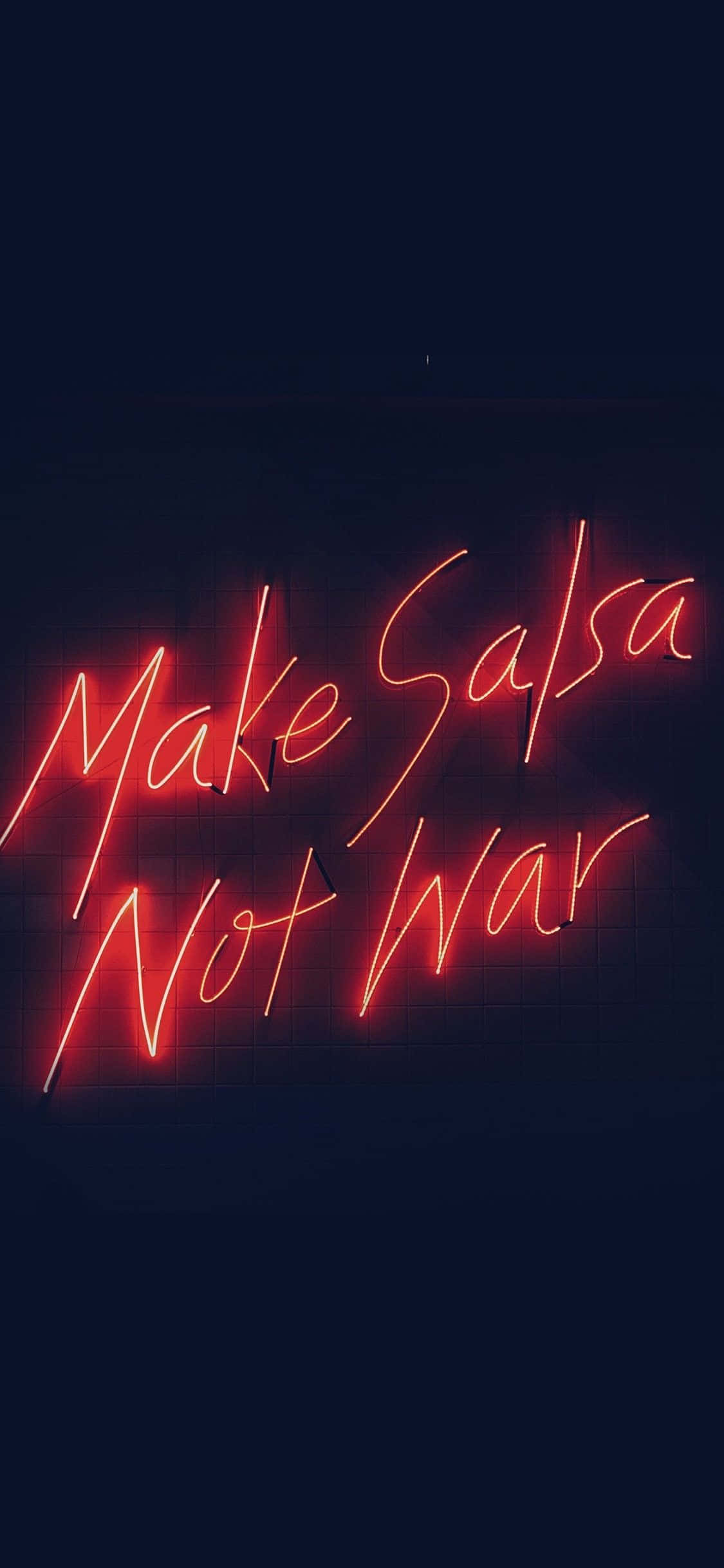 Make Salsa Not War i neongrønn estetikk Bakgrunner