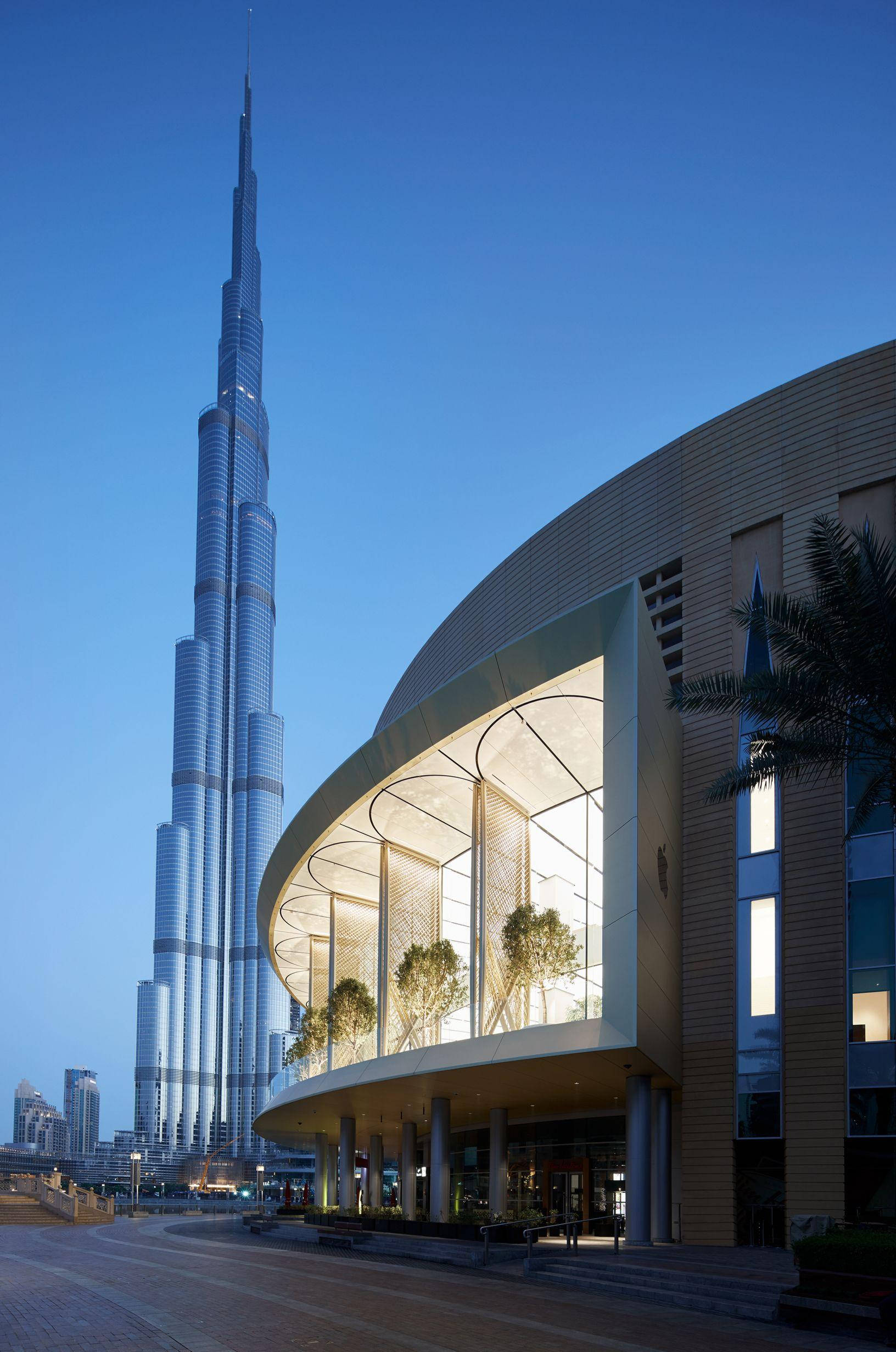 Mall Apple Dubai Shopping Center Bakgrunner