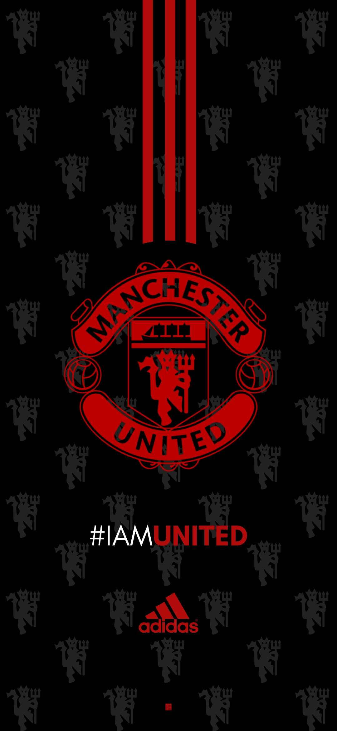 Manchester United Logo Og Adidas Logo Bakgrunner