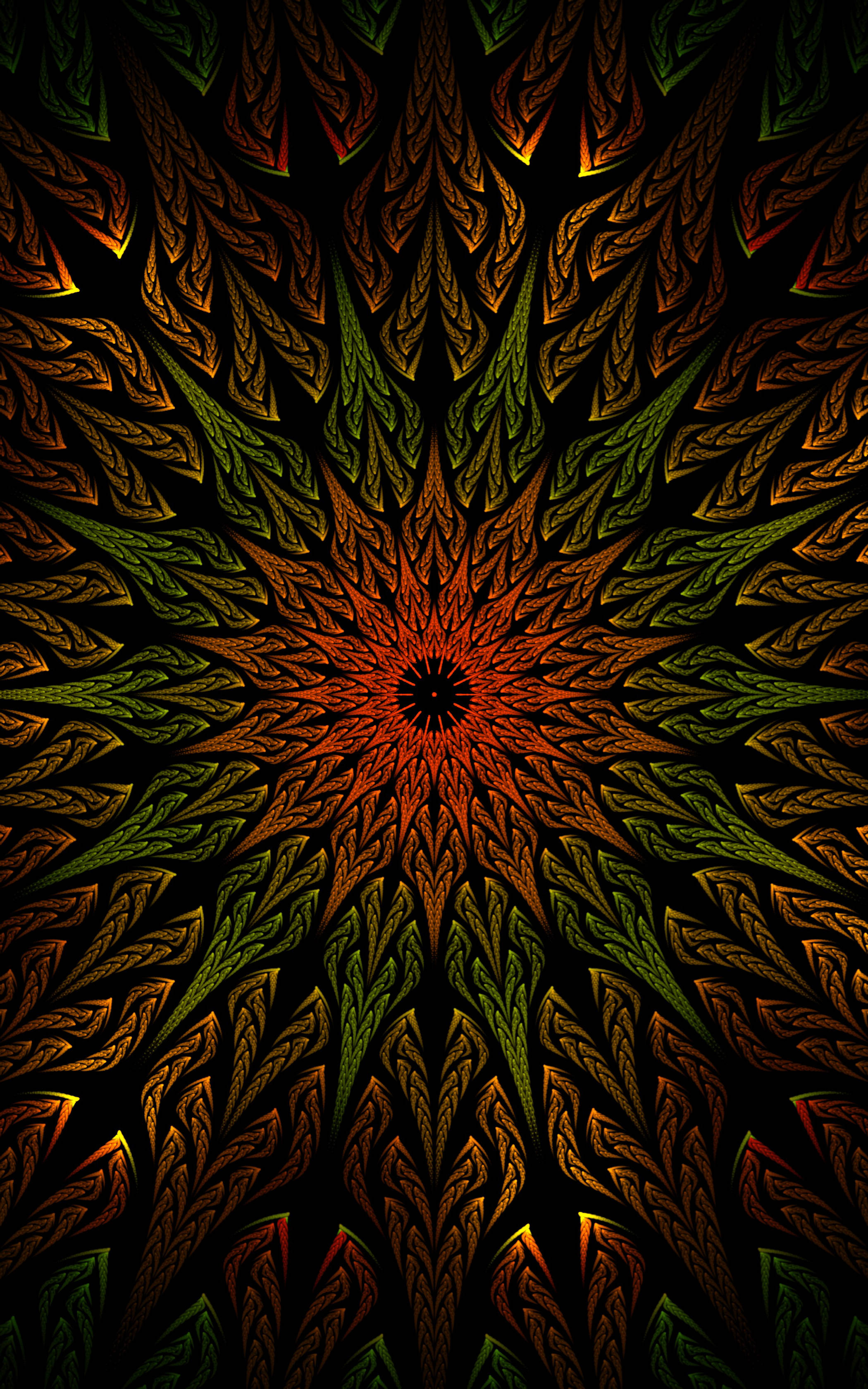 Mandala Dark Fractal Bakgrunner