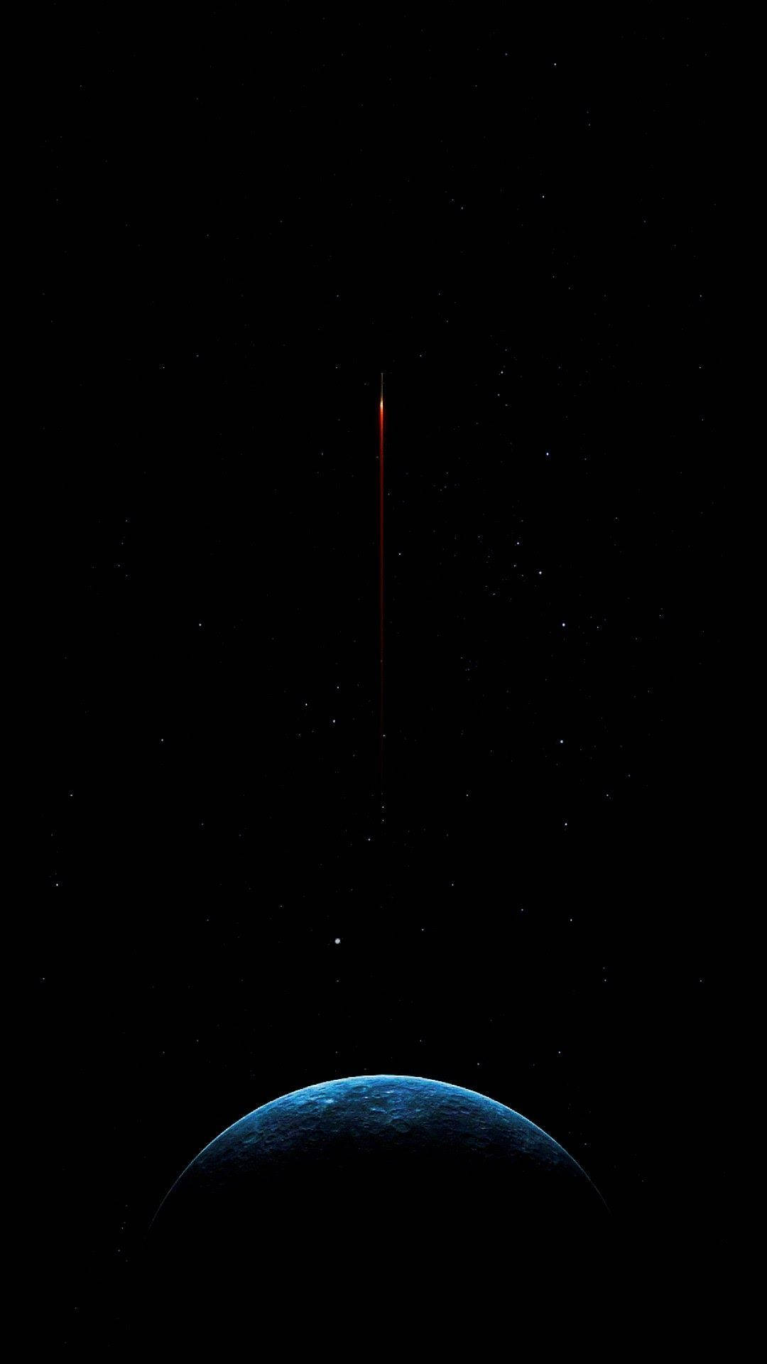 Månens fantastiske overflate i AMOLED Bakgrunner
