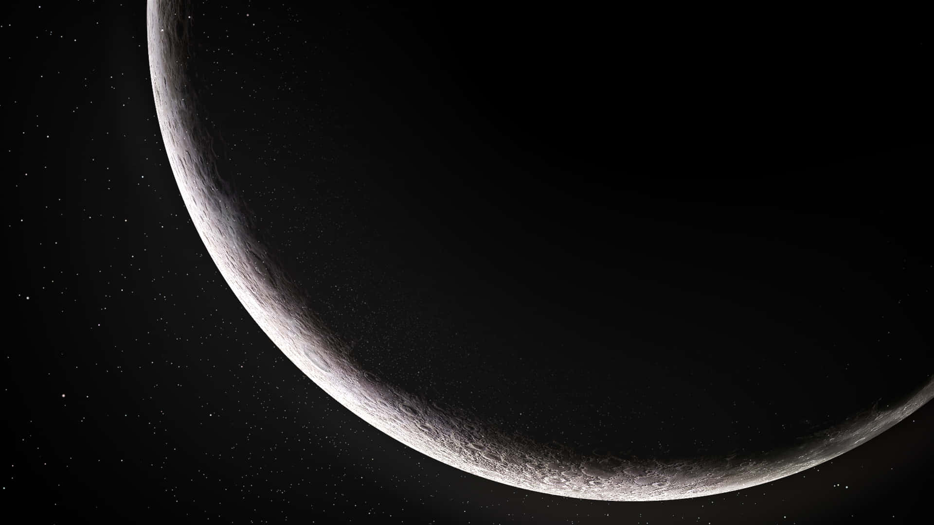 måne,halvmåne,måneoverflate,rommet,kosmos,astronomi,nattehimmel,himmellegeme,sci-fi-estetikk,planetlandskap — Nattehimmel GIF Bakgrunner