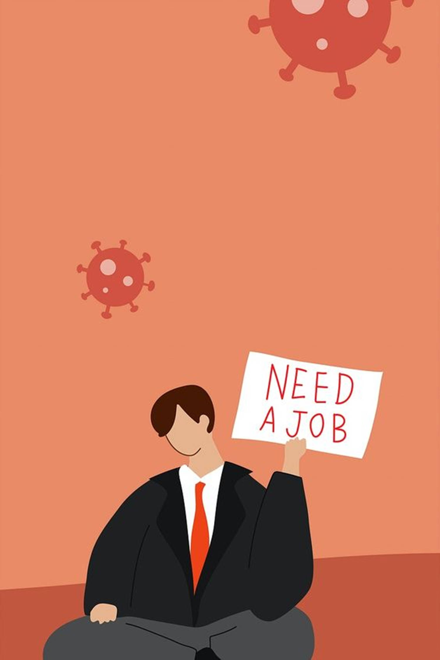 Mann som holder arbeidsledighetsskilt Bakgrunner