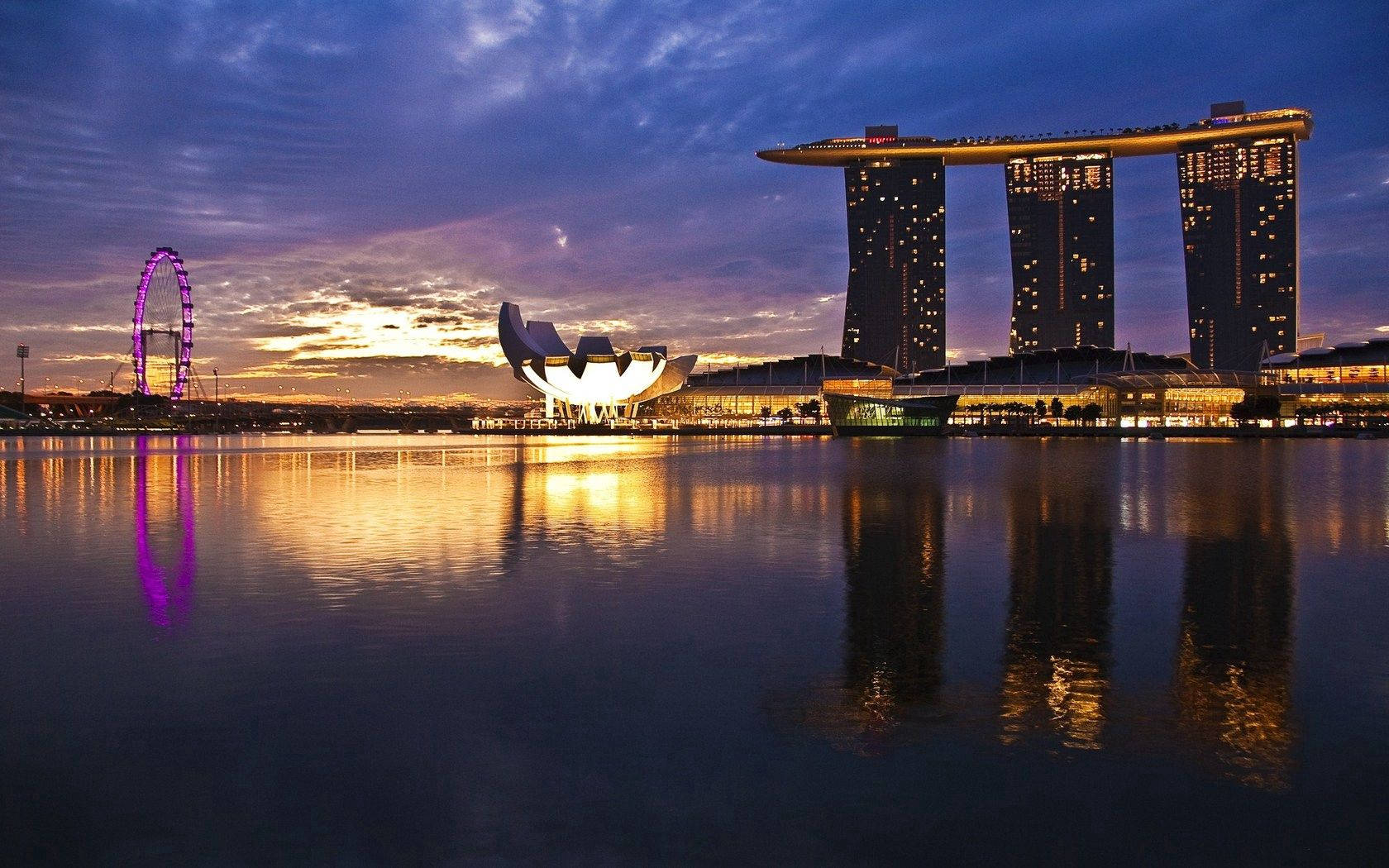 Marina Bay River Sunrise Bakgrunner