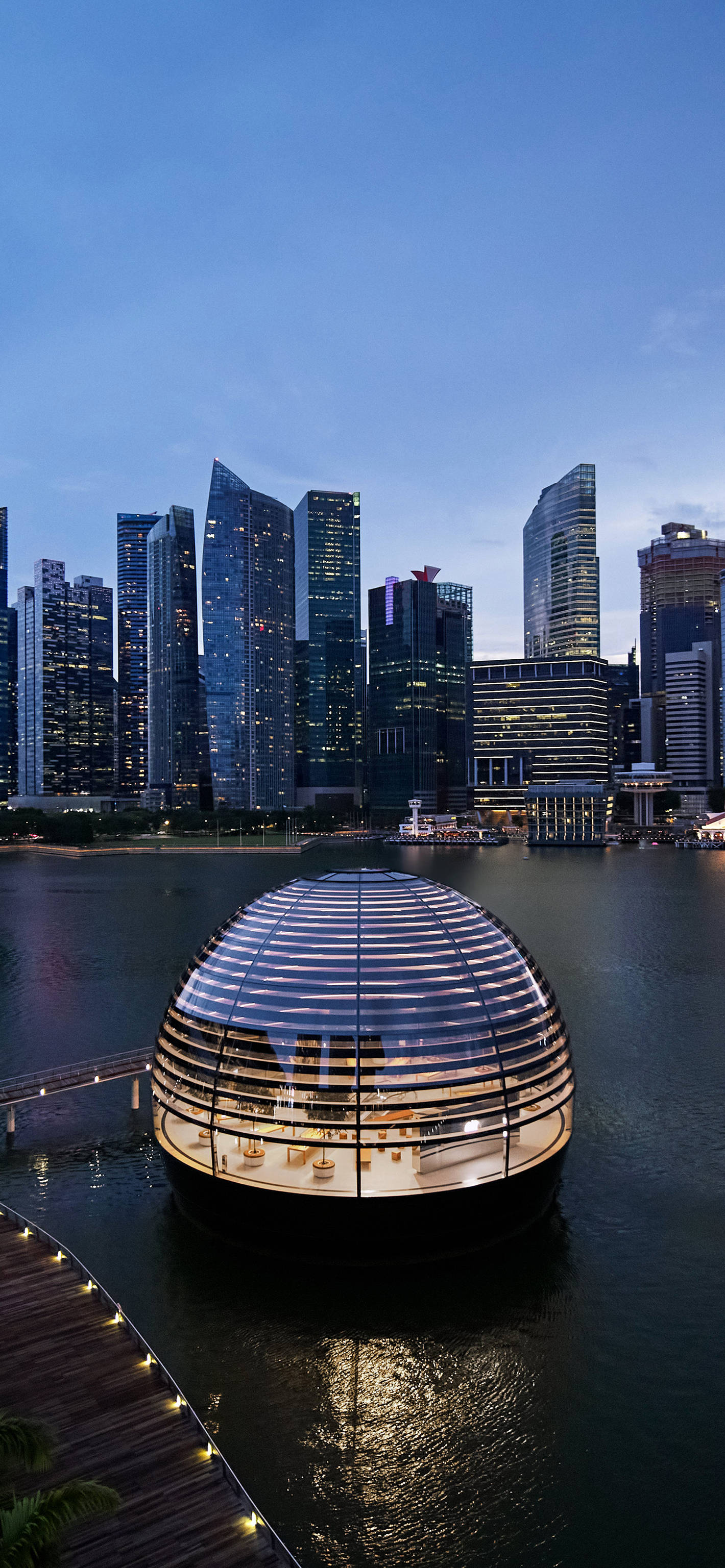 Marina Bay Sands Telefon Kuppel Vann Bakgrunner