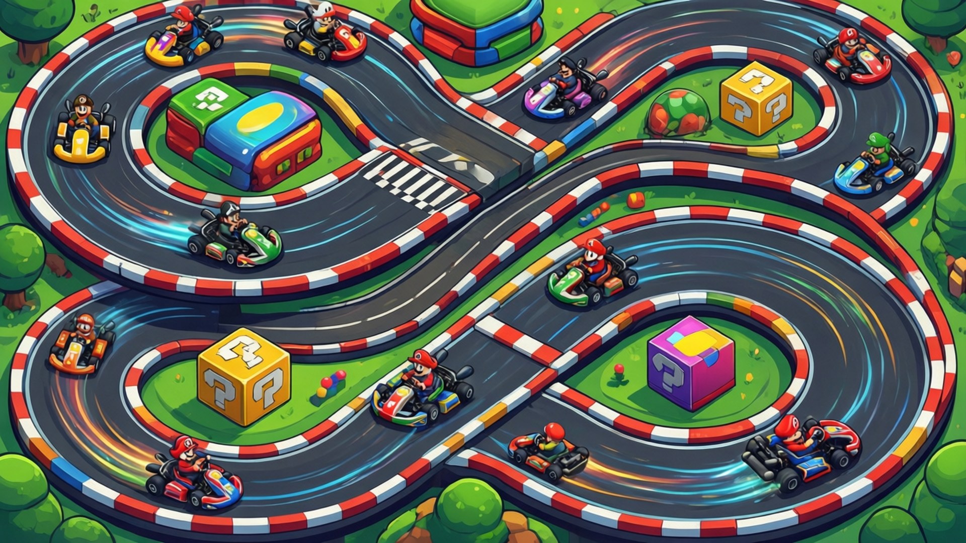 Mario Kart-løype Bakgrunner