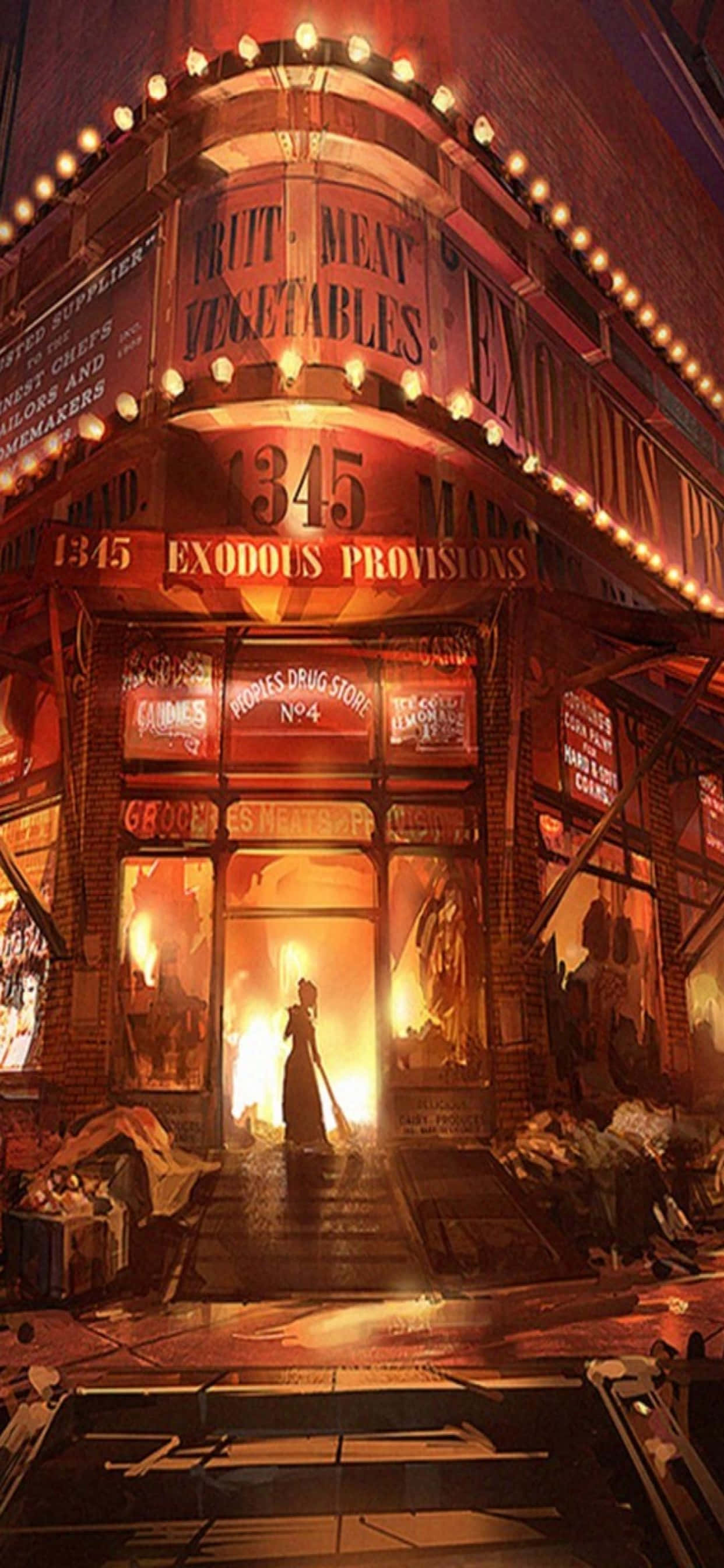Marked Flamme iPhone Xs Max Bioshock Infinite Bakgrunn Bakgrunner