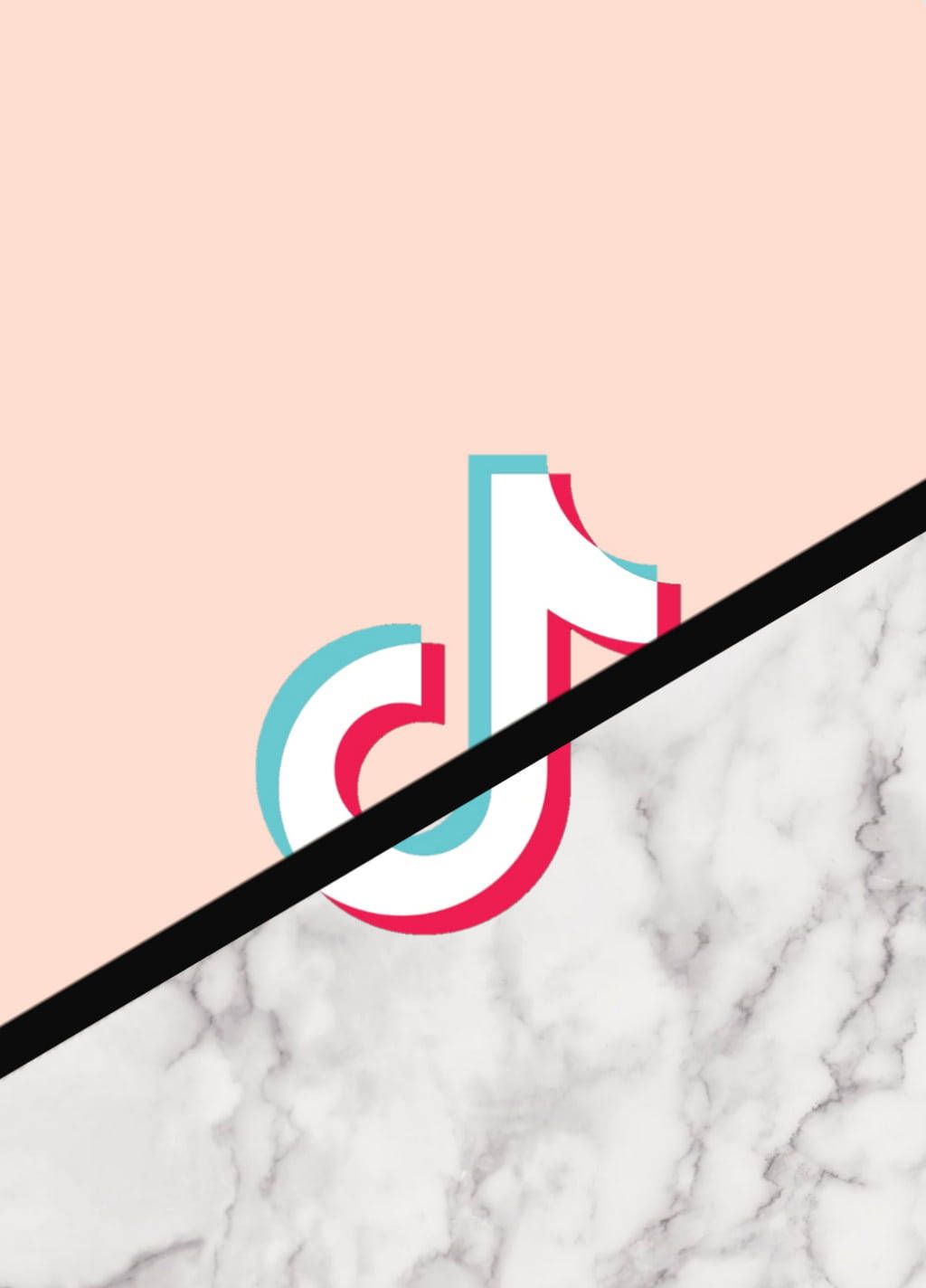 Marmor rosa TikTok-logo Bakgrunner