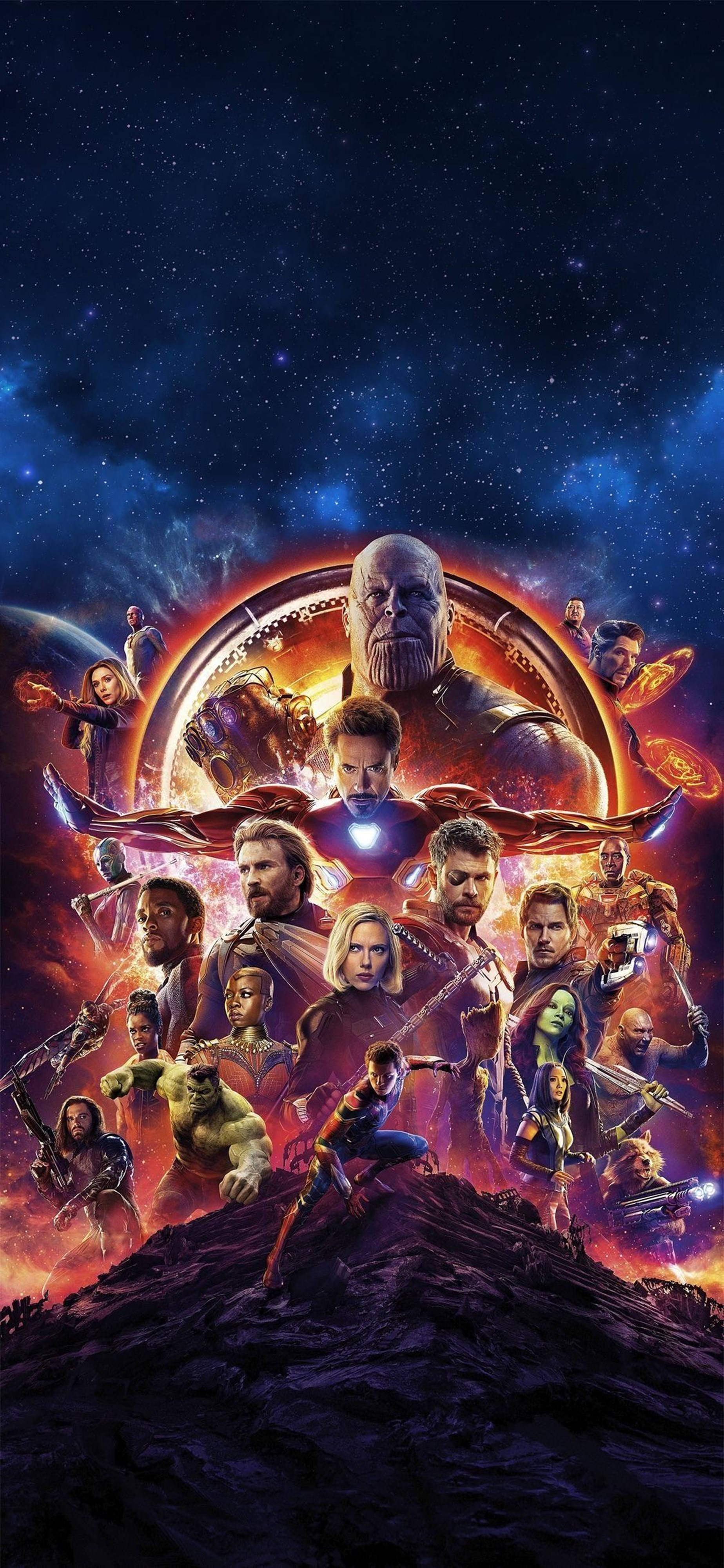 Marvel 4K Telefon Avengers Infinity War i verdensrommet Bakgrunner
