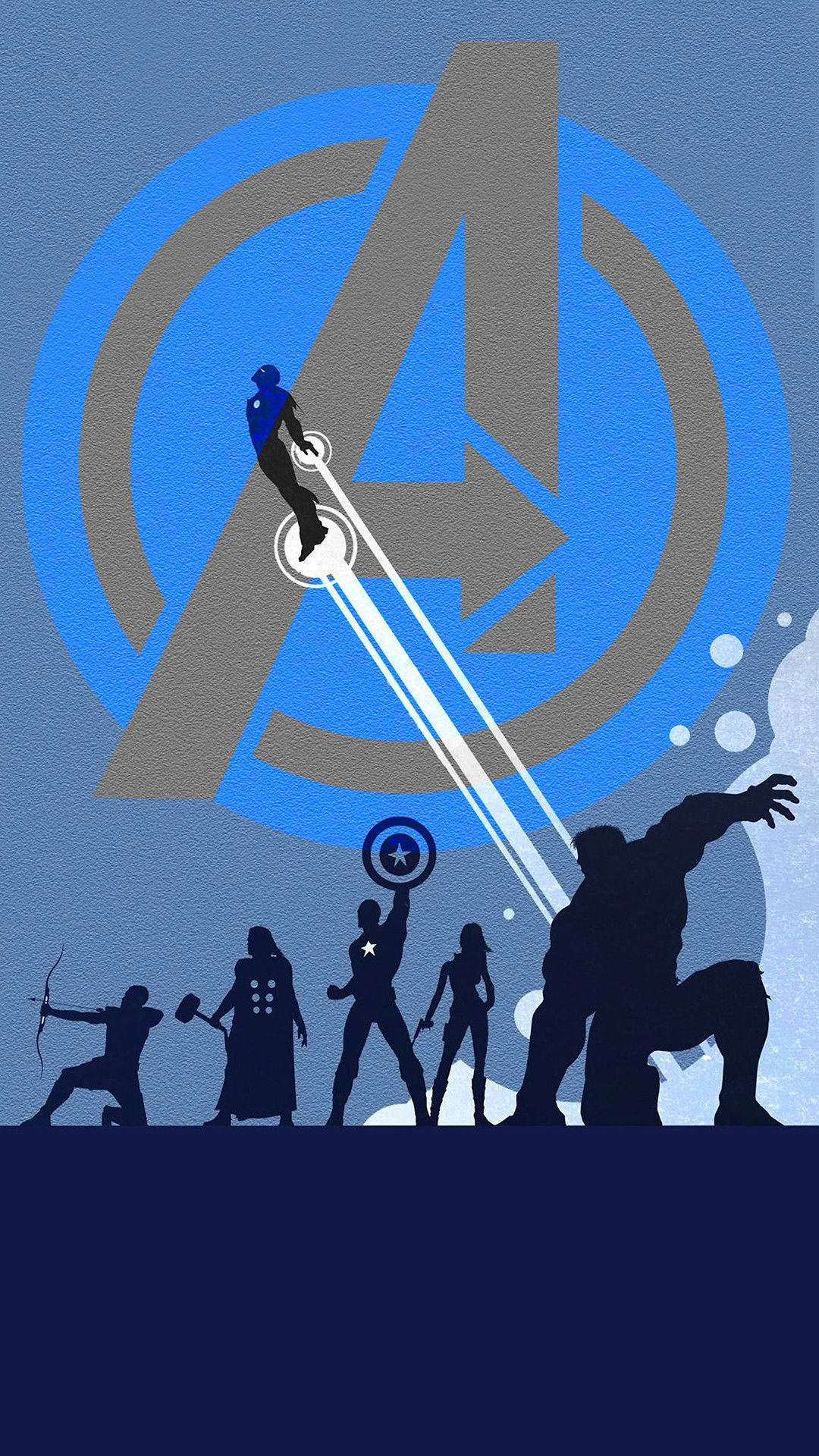 Marvel Avengers-superhelter med Hulken, Captain America, Black Widow, Thor og andre.