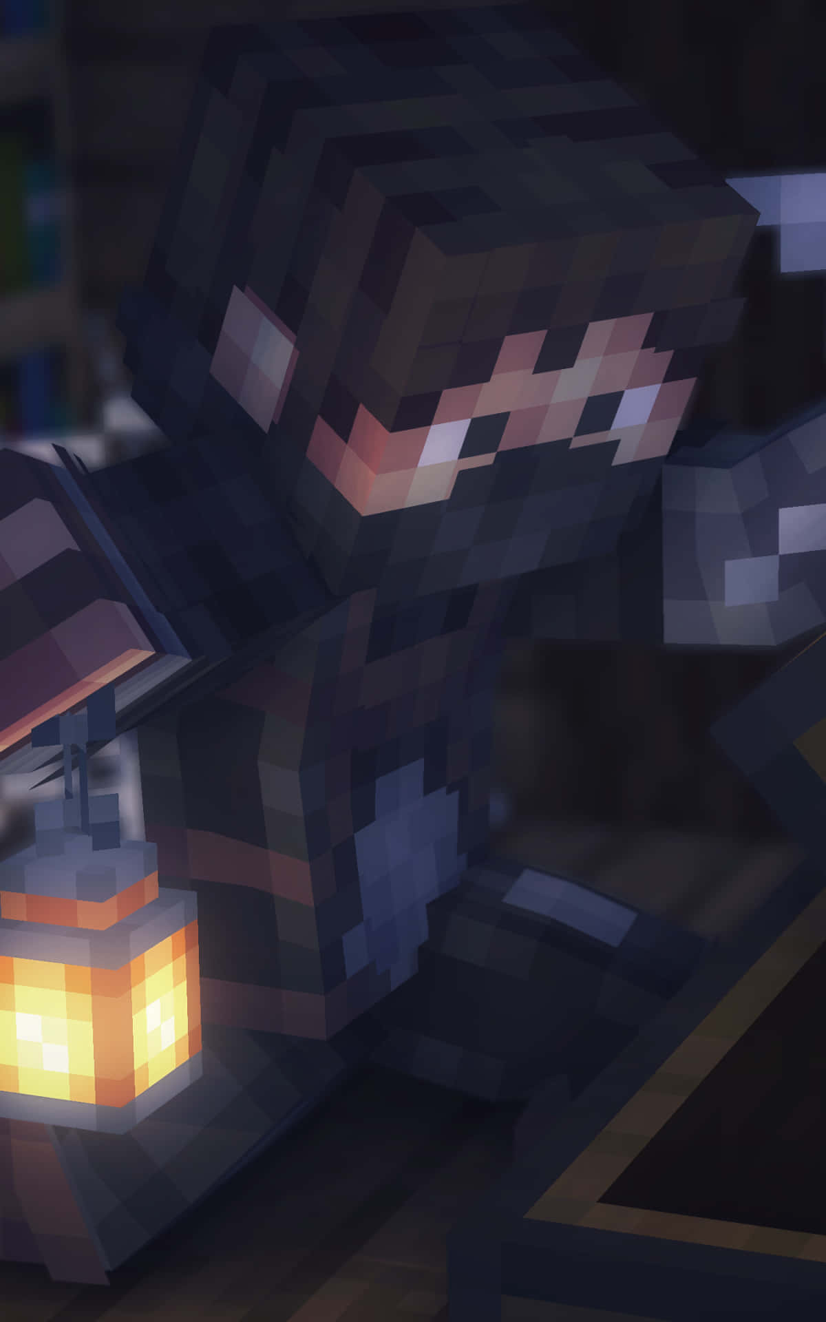 Maskert Spiller Pixel 3 Minecraft Bakgrunn Bakgrunner