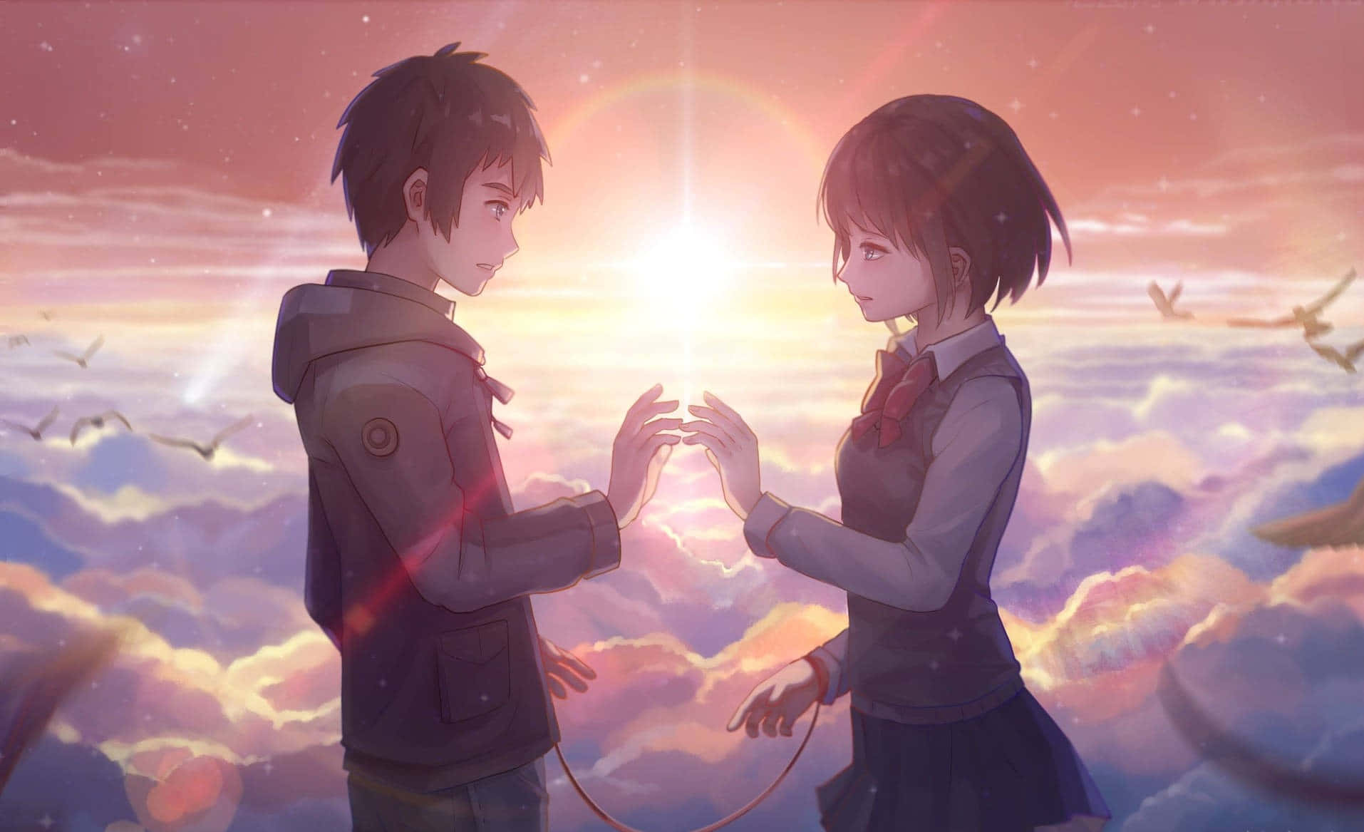 Matching Anime Your Name Skumring Bakgrunner